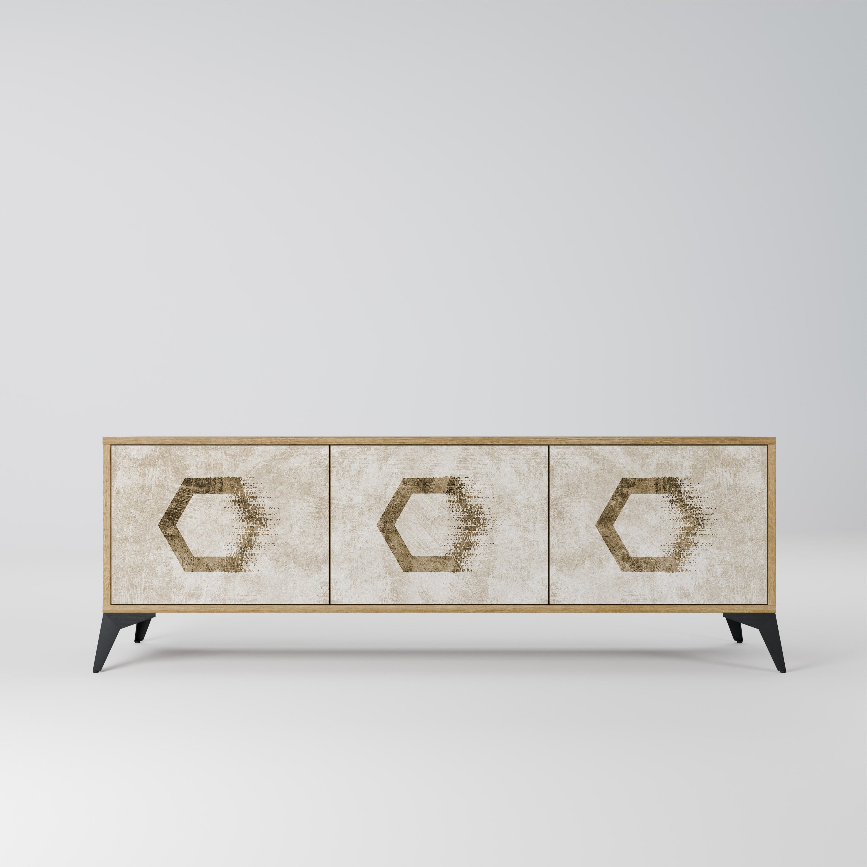 HEXAGONAL SHAPES Szafka RTV 3-drzwiowa