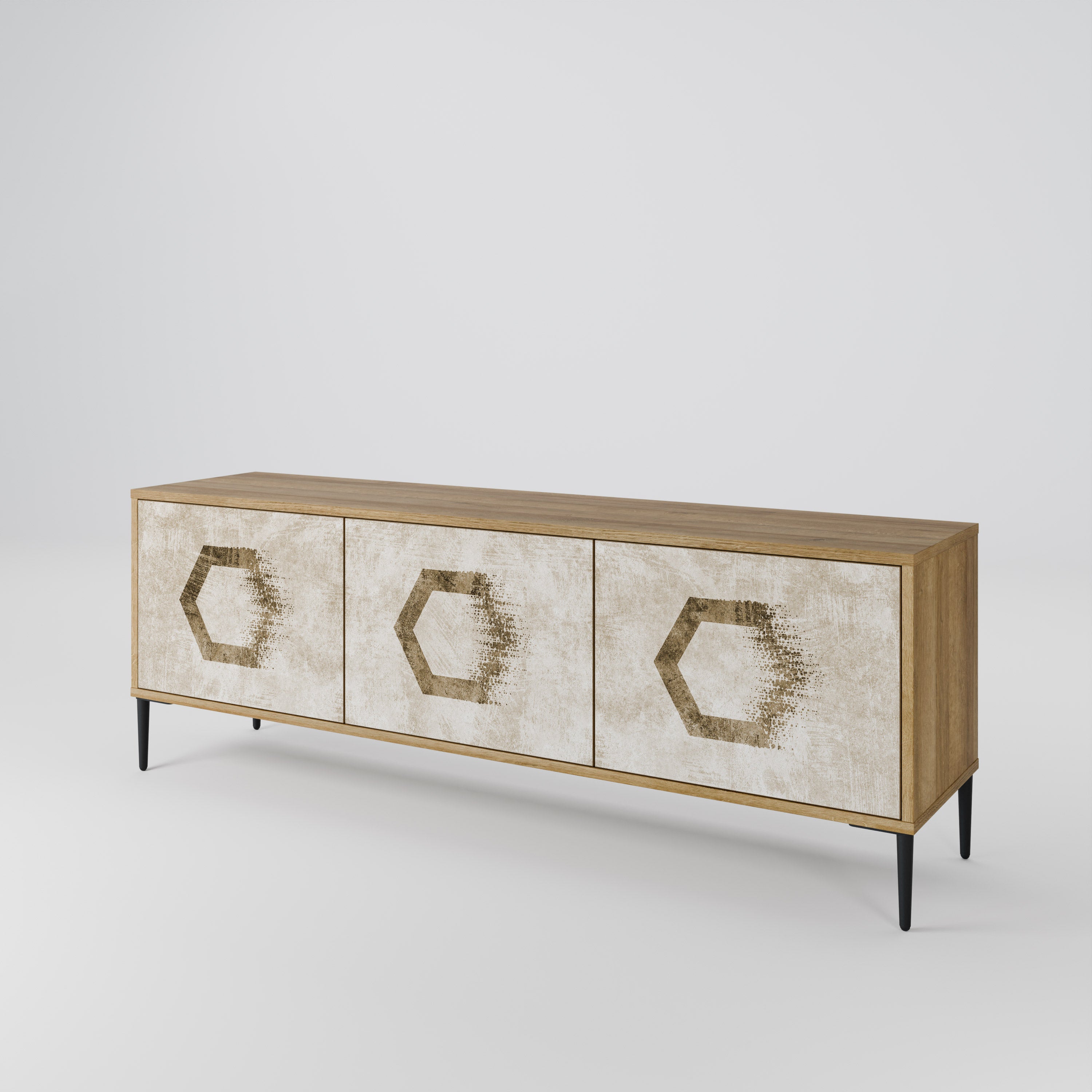 HEXAGONAL SHAPES Szafka RTV 3-drzwiowa