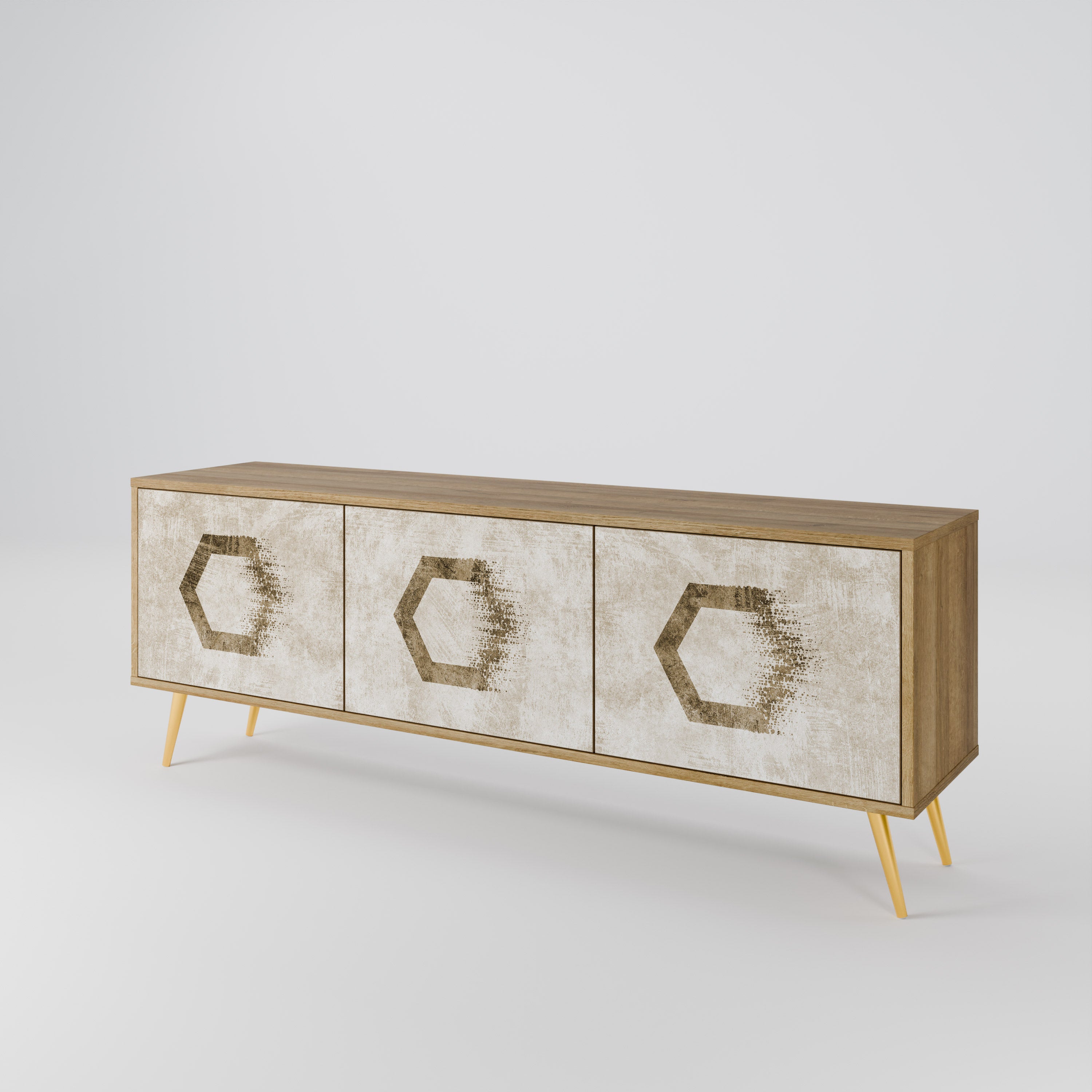 HEXAGONAL SHAPES Szafka RTV 3-drzwiowa