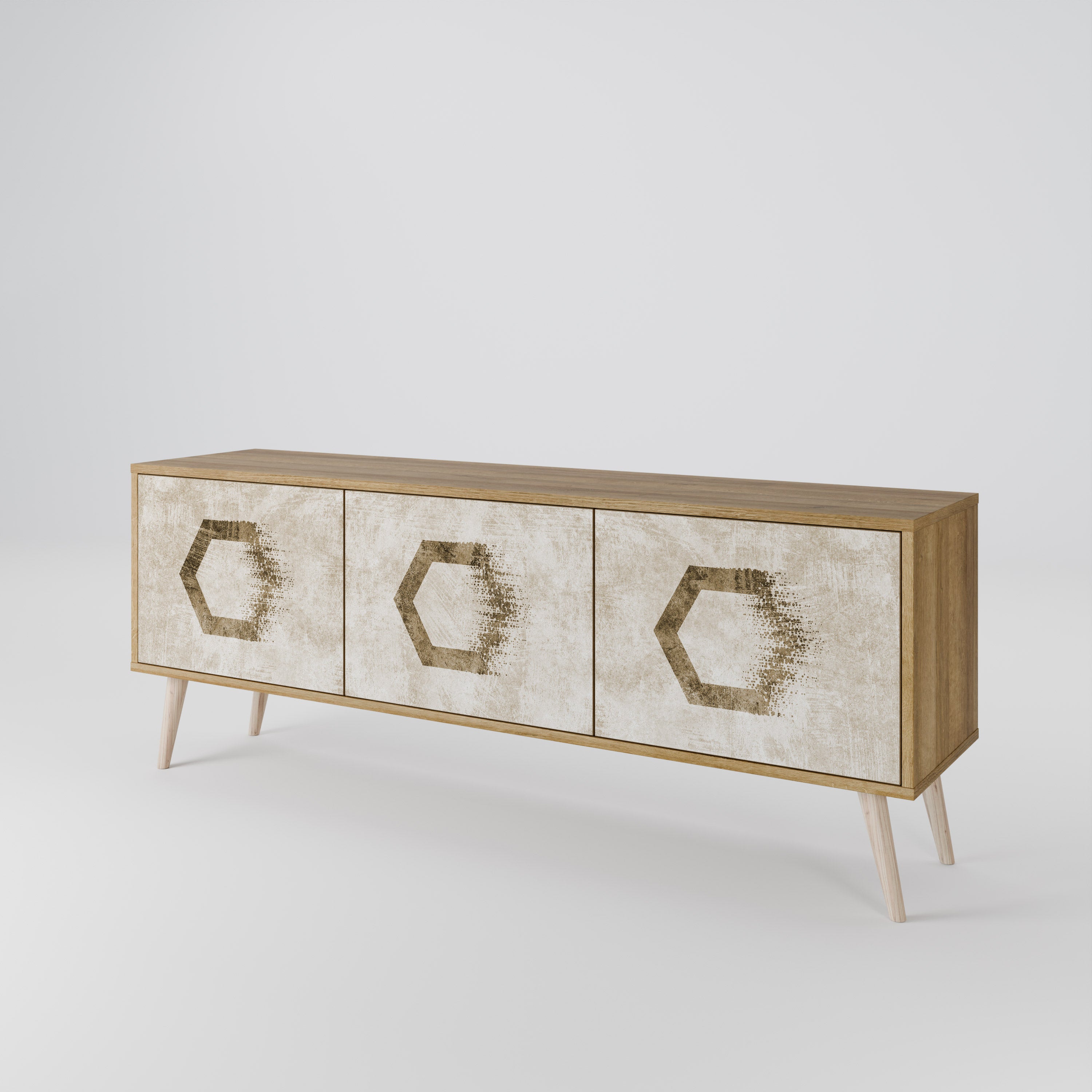 HEXAGONAL SHAPES Szafka RTV 3-drzwiowa