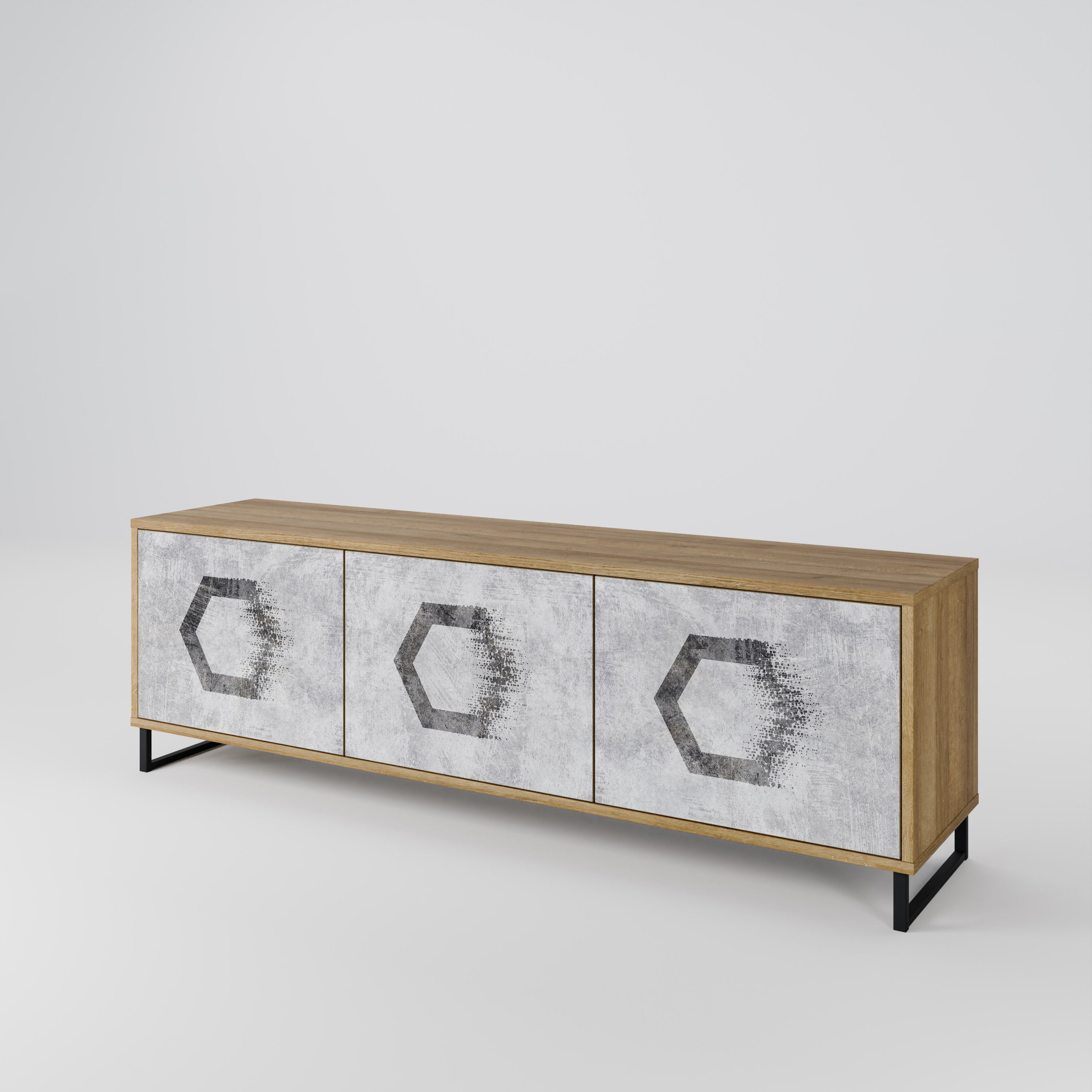 HEXAGONAL FIGURES Szafka RTV 3-drzwiowa