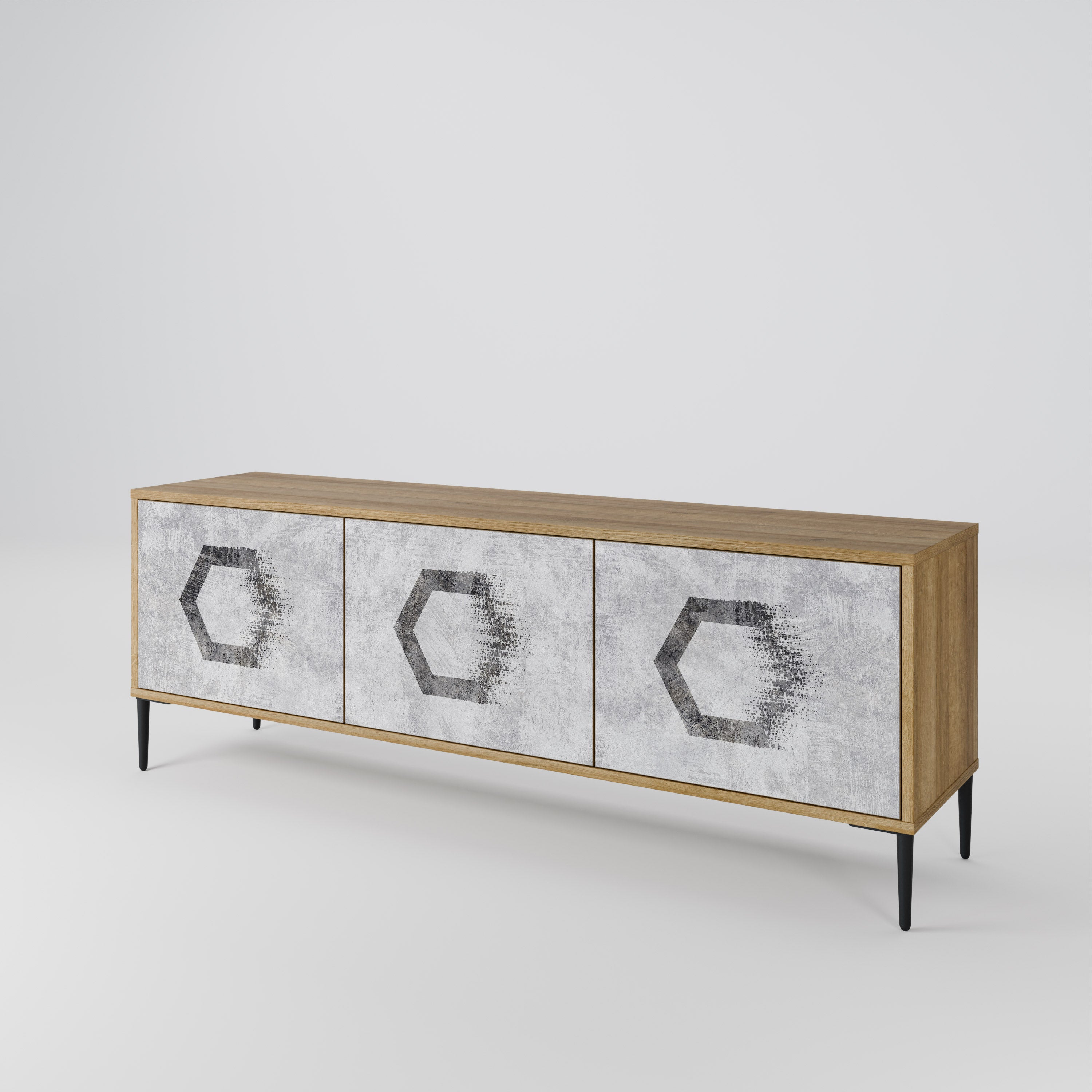 HEXAGONAL FIGURES Szafka RTV 3-drzwiowa