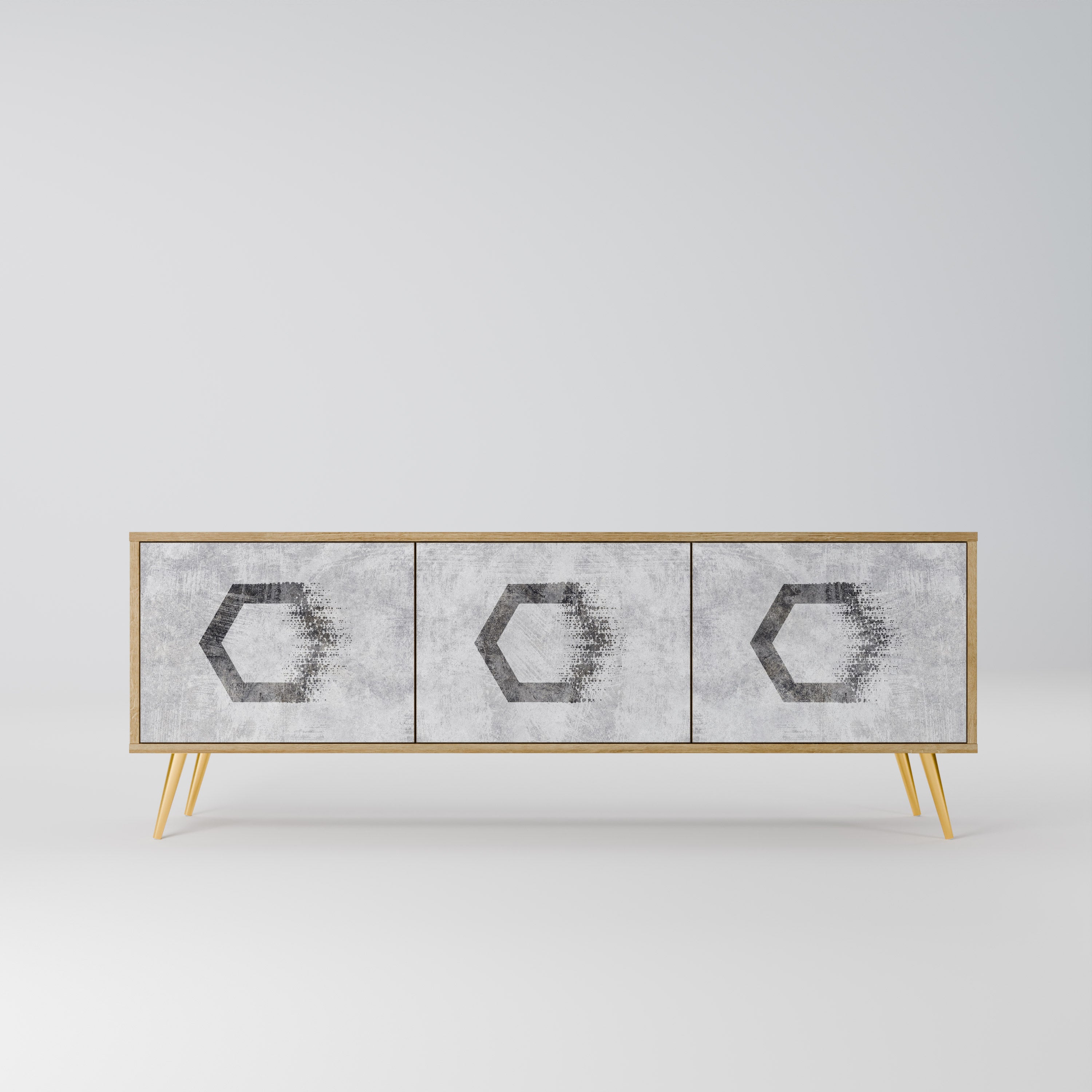 HEXAGONAL FIGURES Szafka RTV 3-drzwiowa