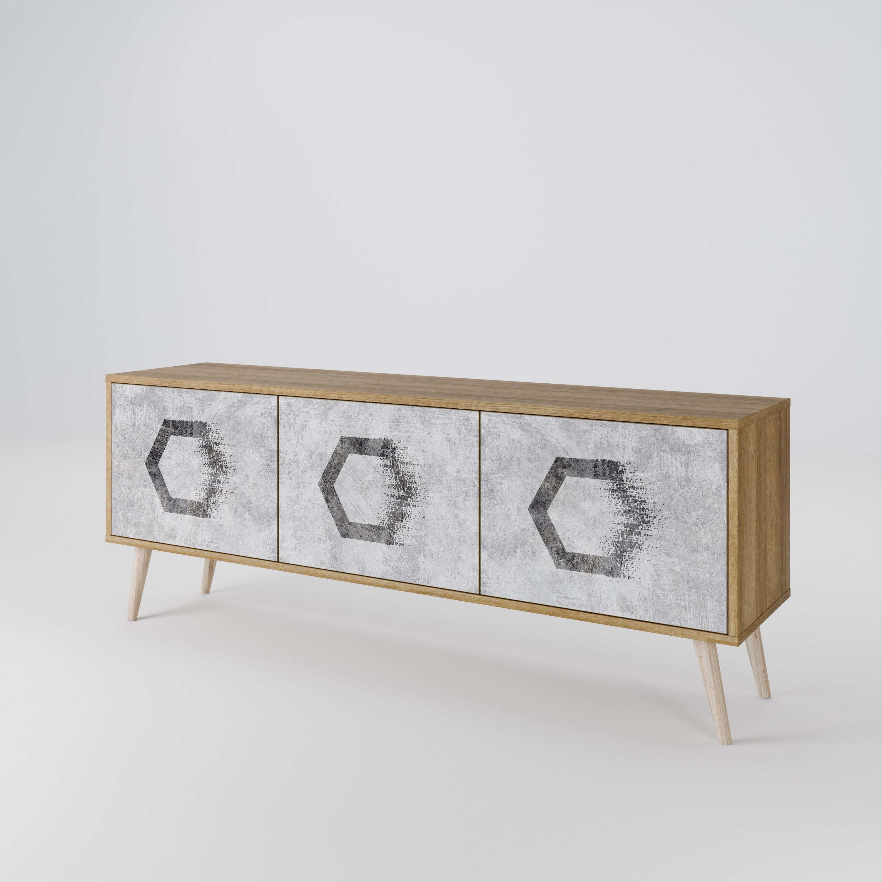 HEXAGONAL FIGURES Szafka RTV 3-drzwiowa
