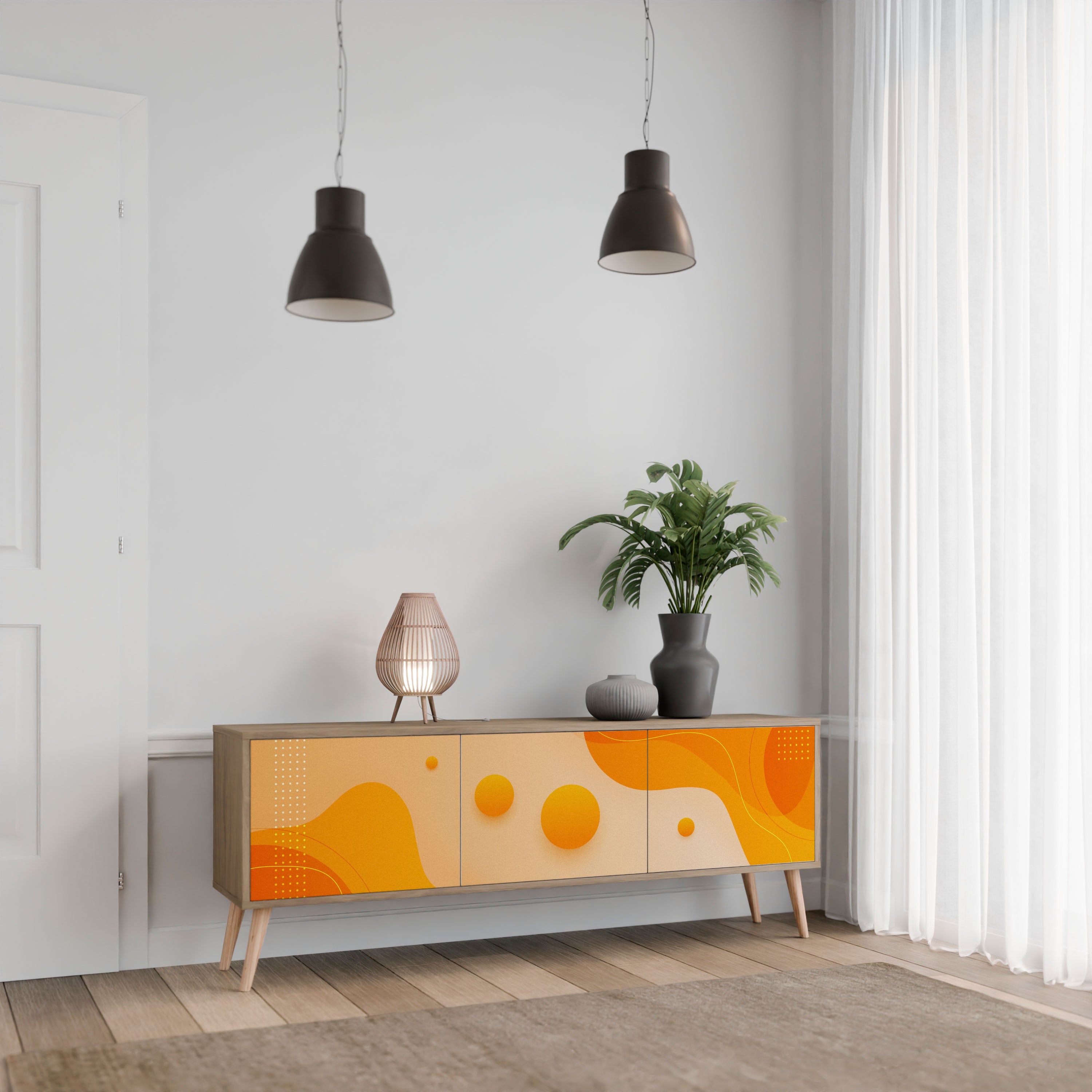 ORANGE ARRANGEMENT Szafka RTV 3-drzwiowa