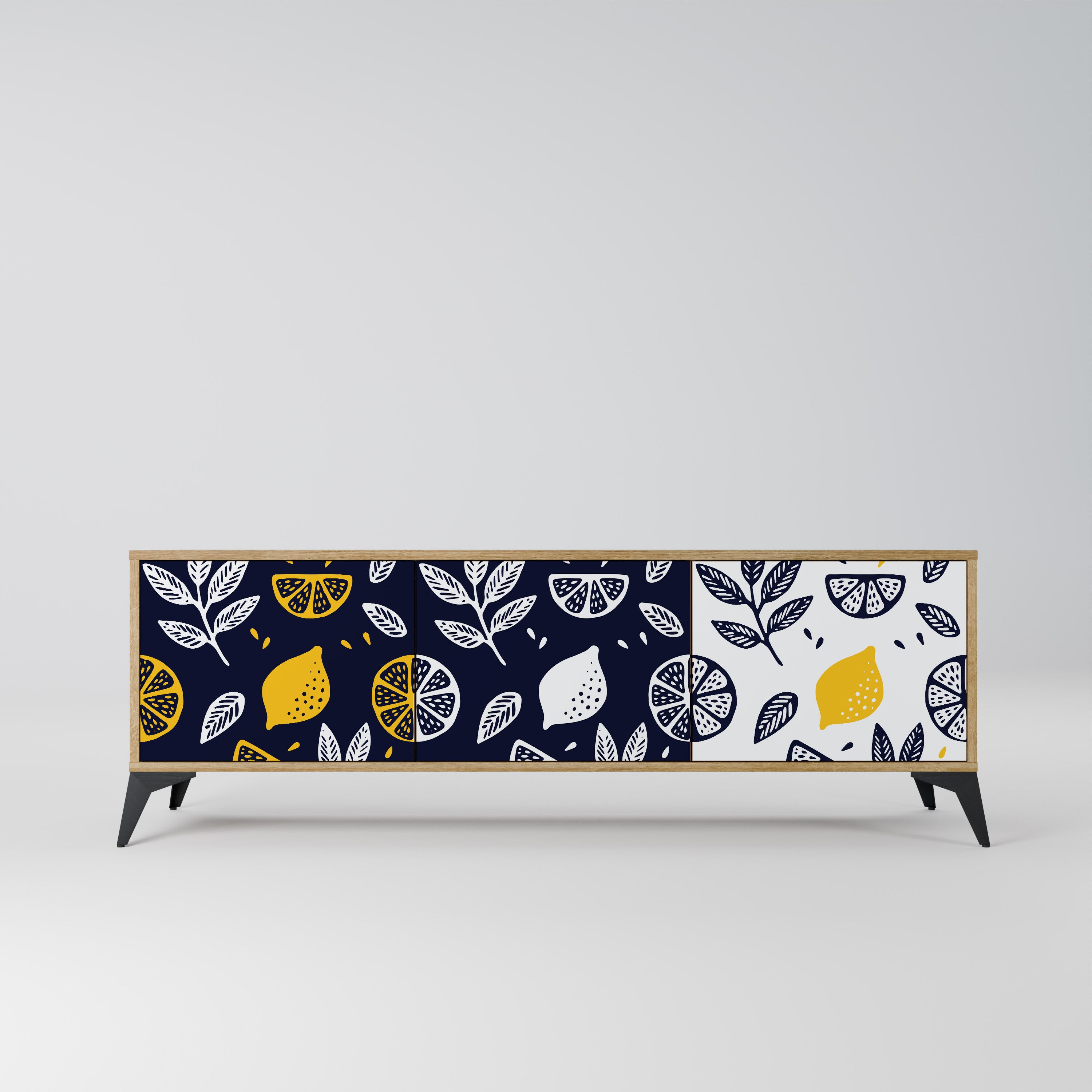 CITRUS BLACK AND WHITE Szafka RTV 3-drzwiowa