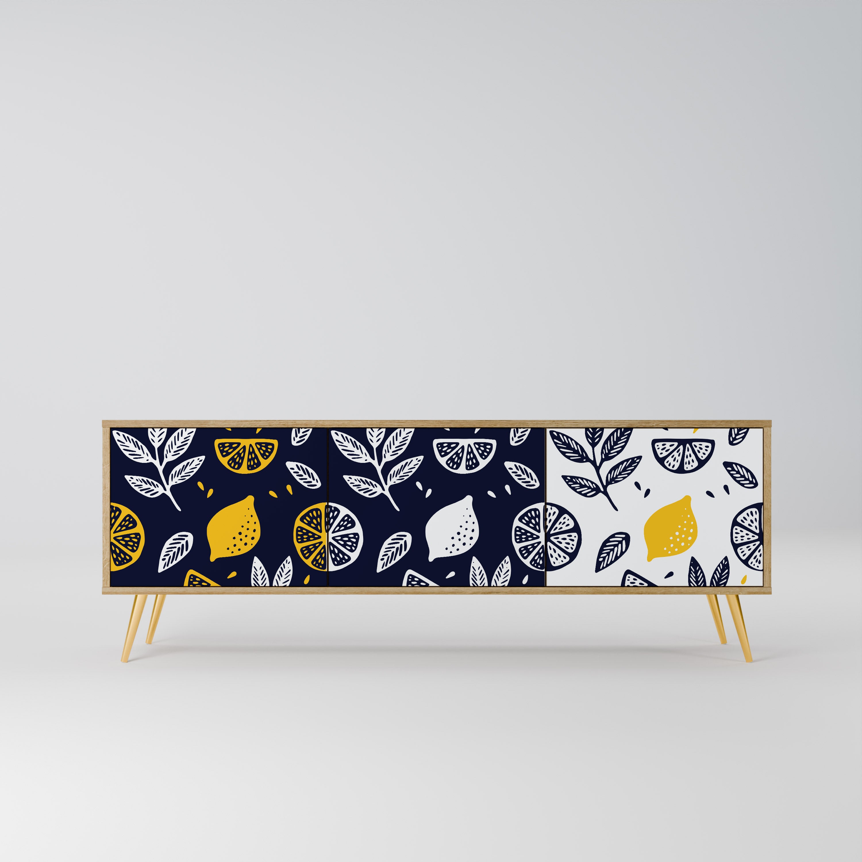 CITRUS BLACK AND WHITE Szafka RTV 3-drzwiowa