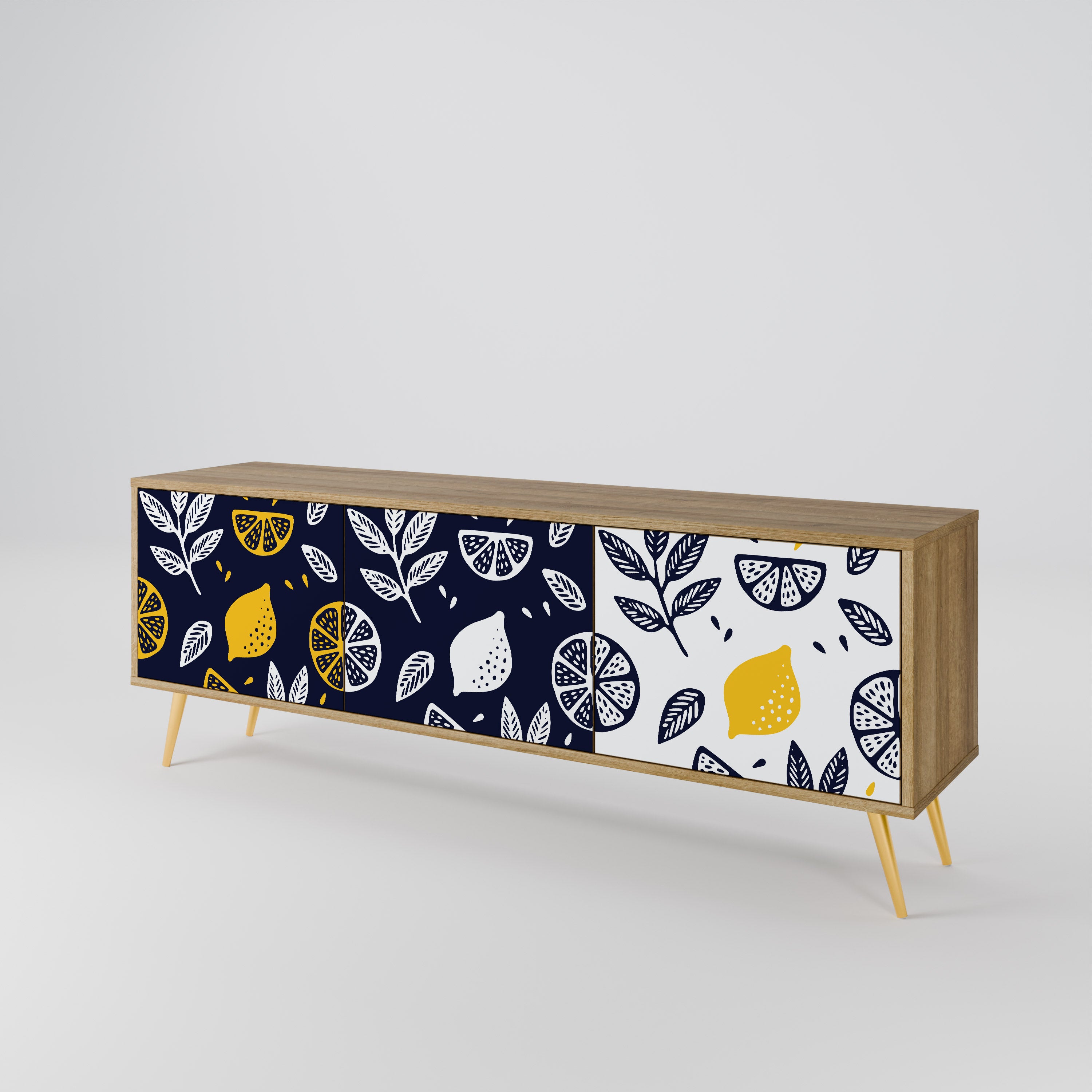 CITRUS BLACK AND WHITE Szafka RTV 3-drzwiowa