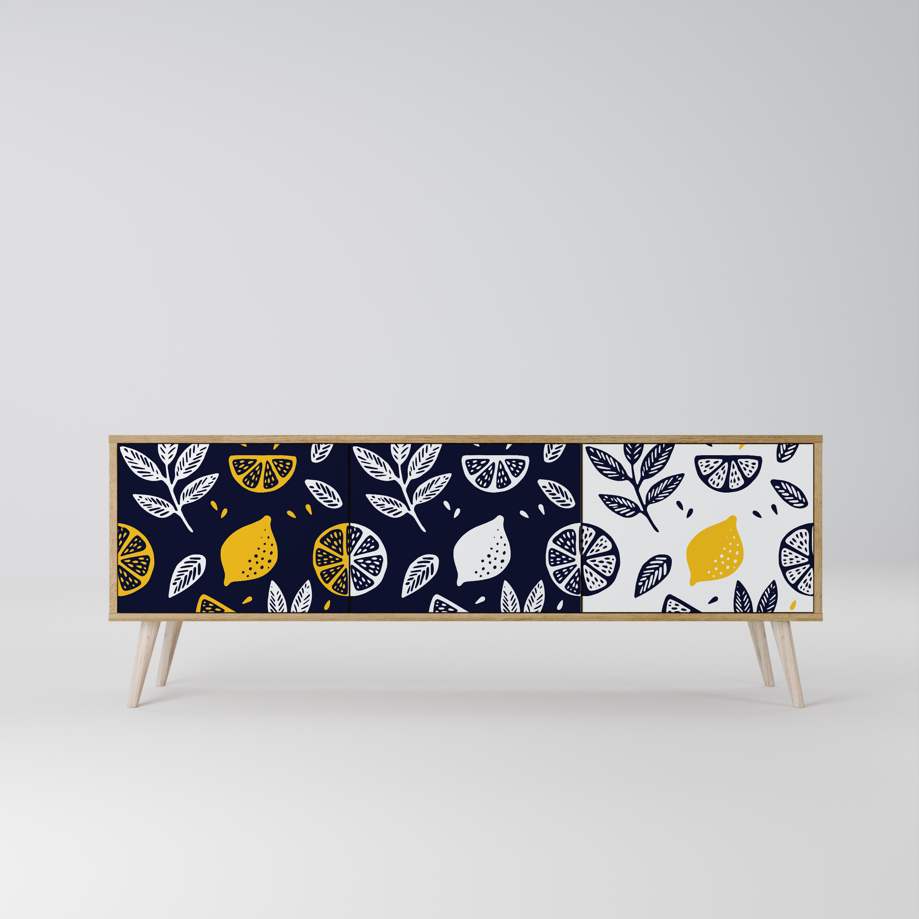 CITRUS BLACK AND WHITE Szafka RTV 3-drzwiowa