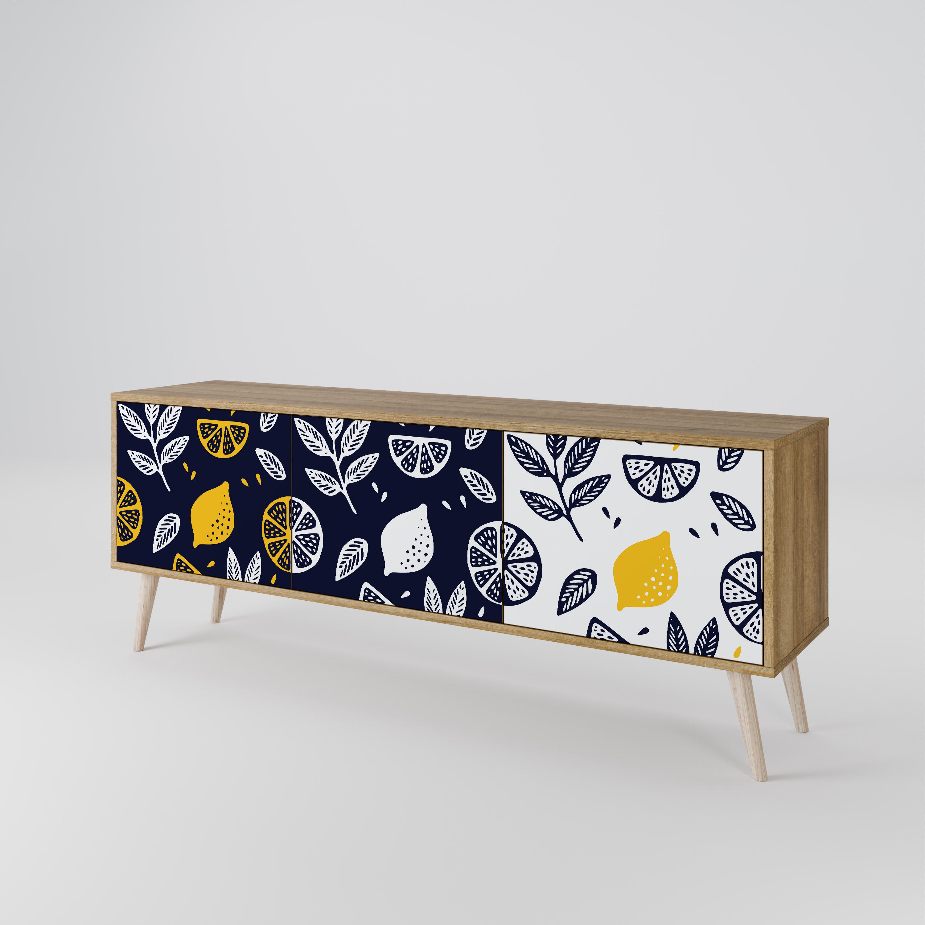 CITRUS BLACK AND WHITE Szafka RTV 3-drzwiowa