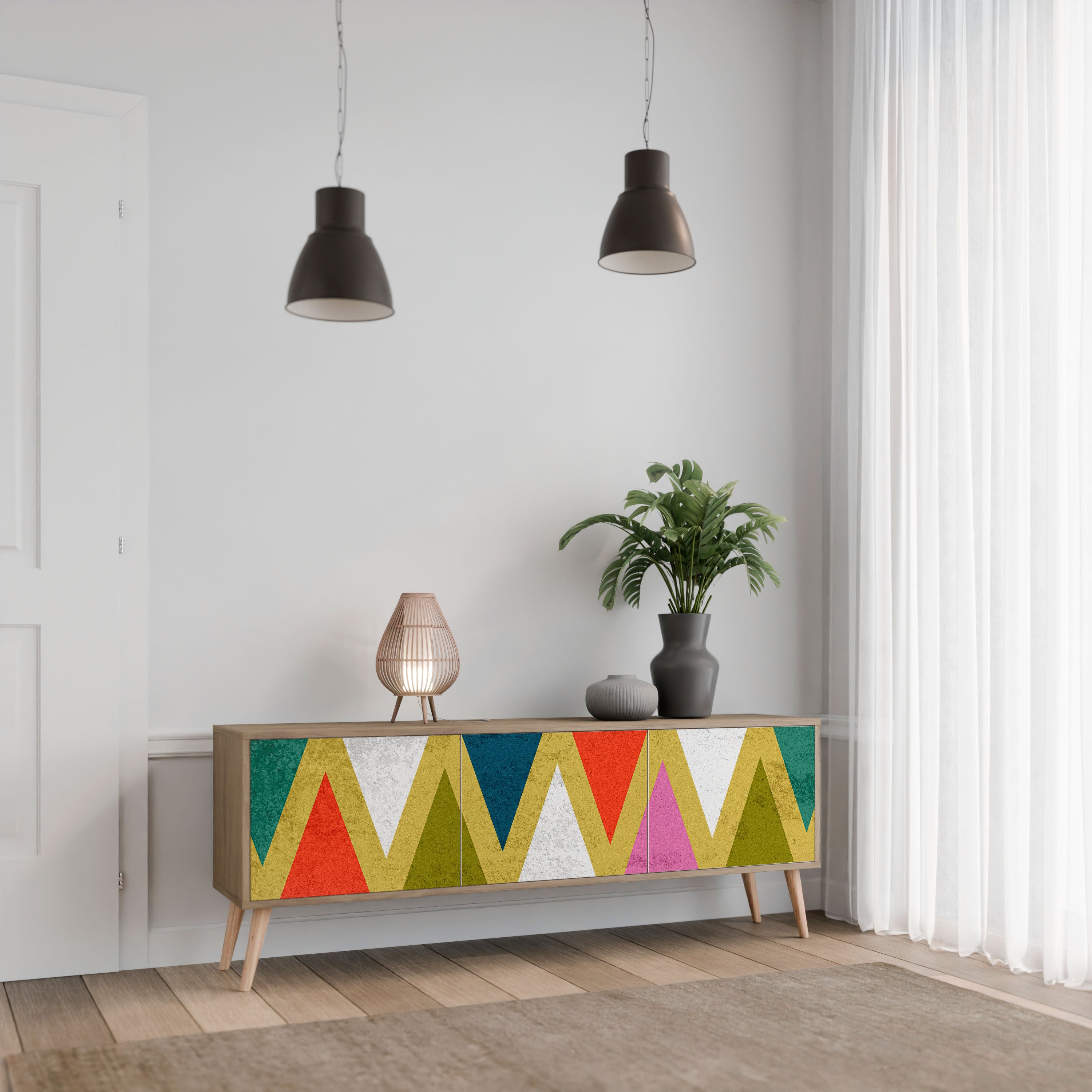 COLORFUL TRIANGLES Szafka RTV 3-drzwiowa