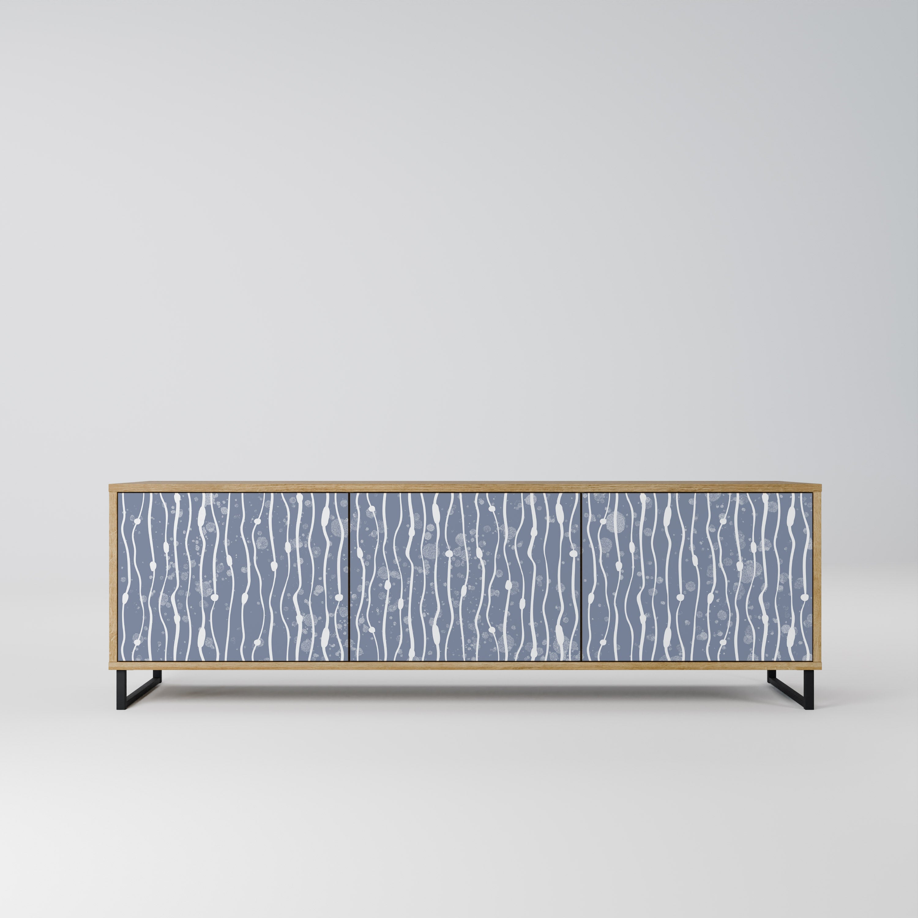GRAPHITE RAIN Szafka RTV 3-drzwiowa
