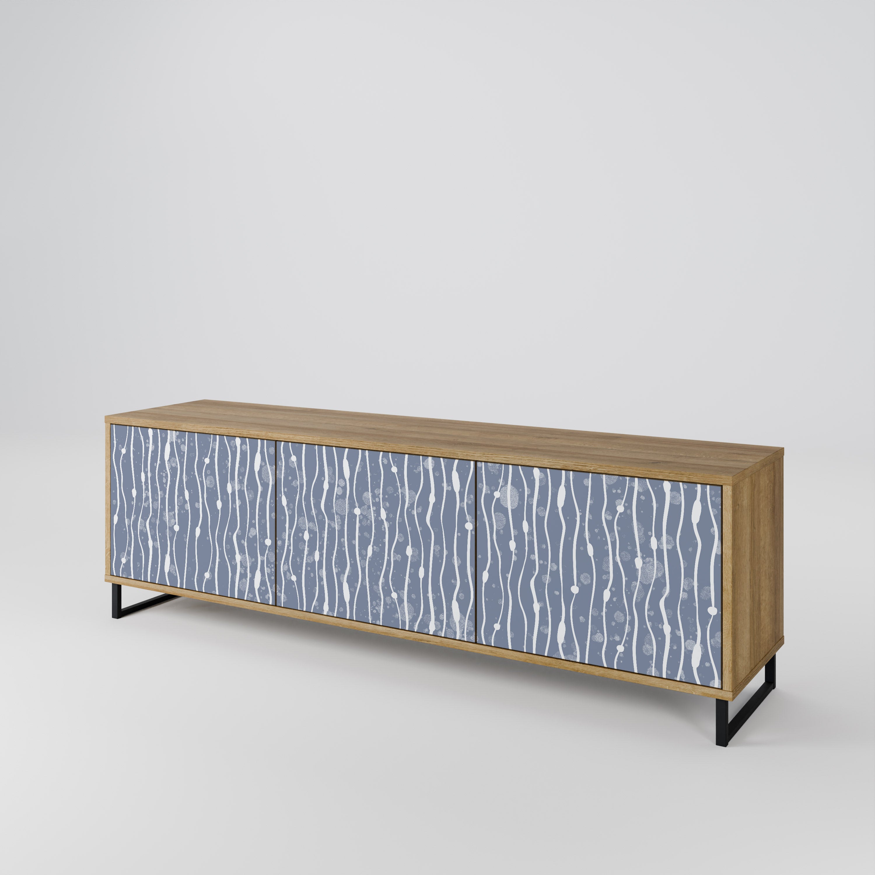 GRAPHITE RAIN Szafka RTV 3-drzwiowa