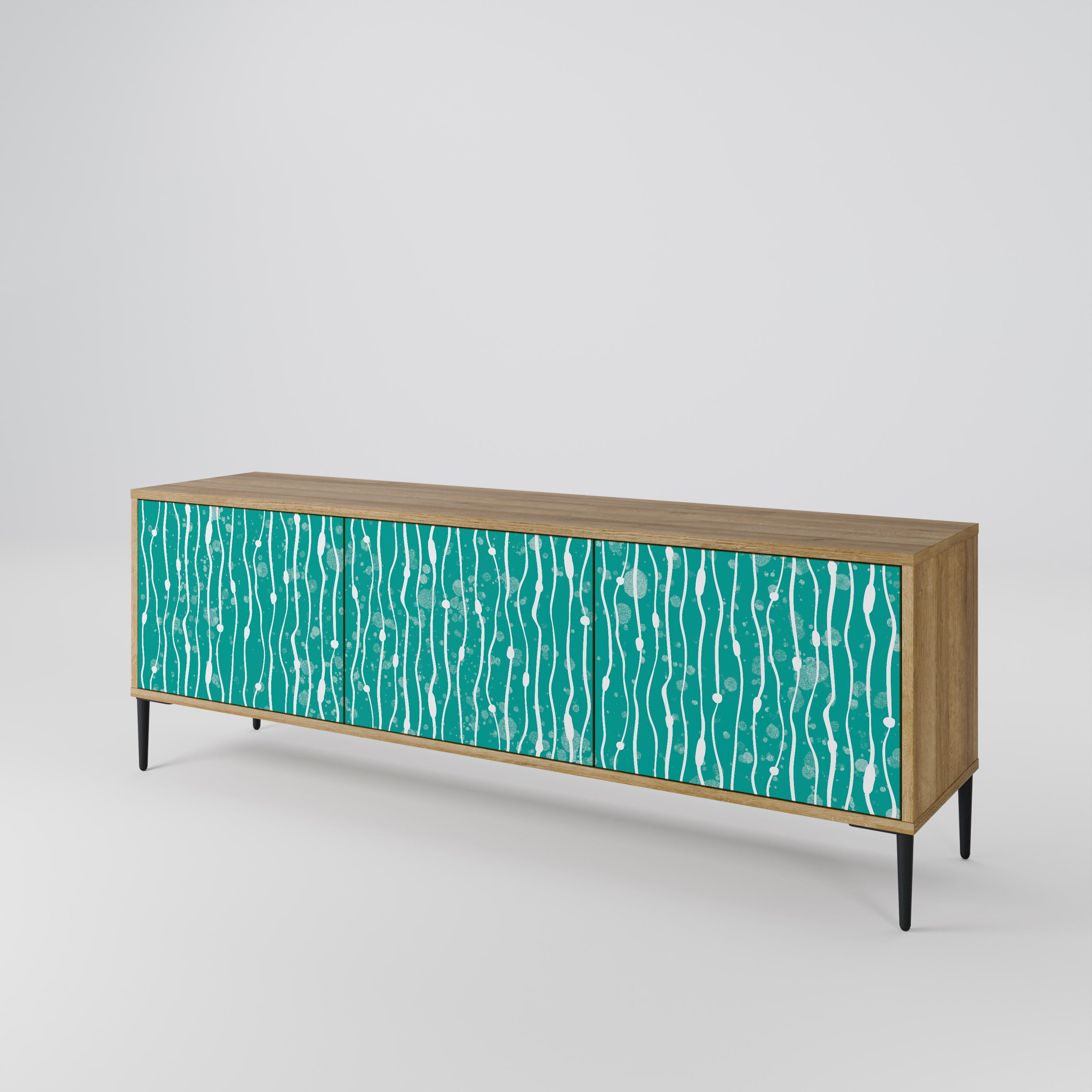 TURQUOISE RAIN Szafka RTV 3-drzwiowa