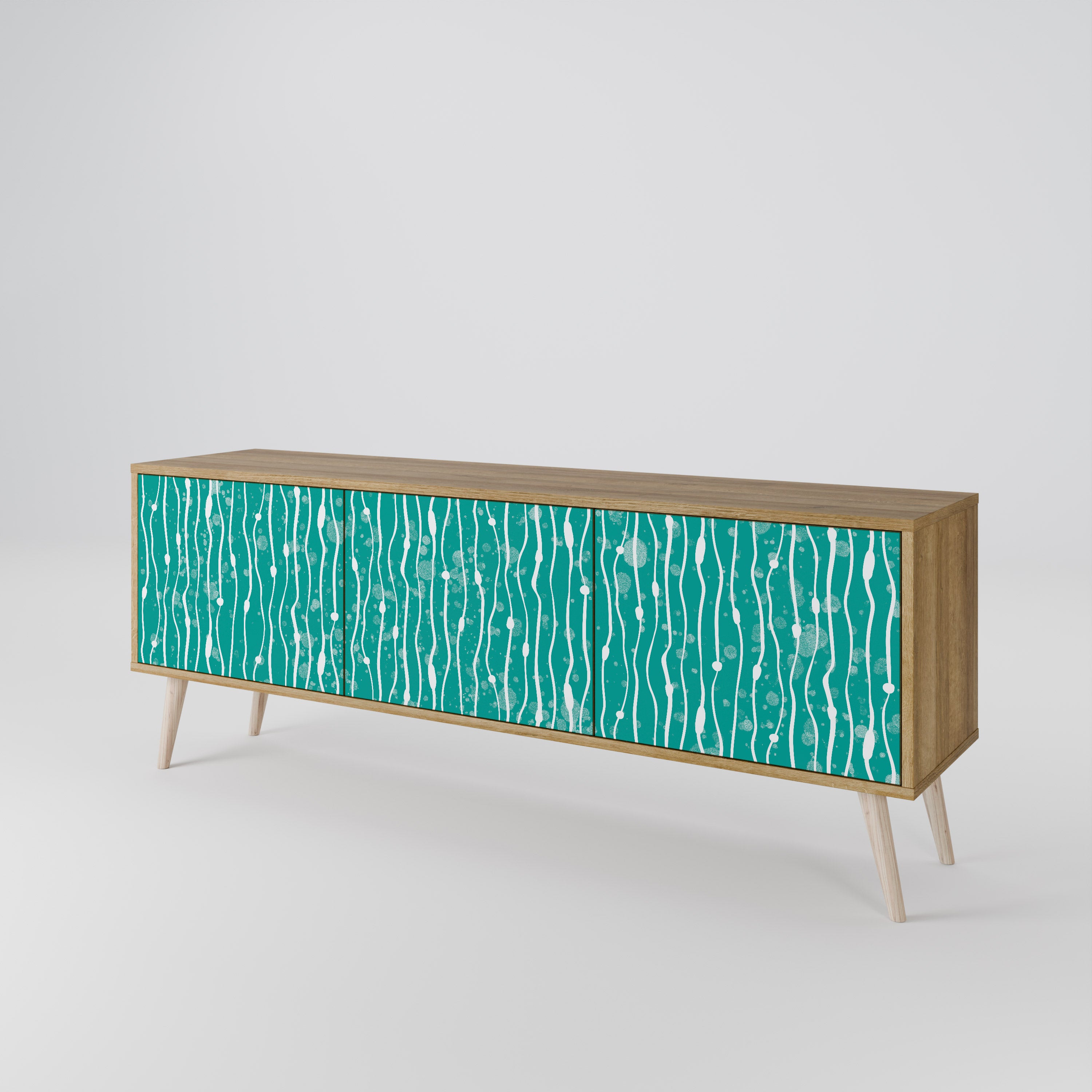 TURQUOISE RAIN Szafka RTV 3-drzwiowa