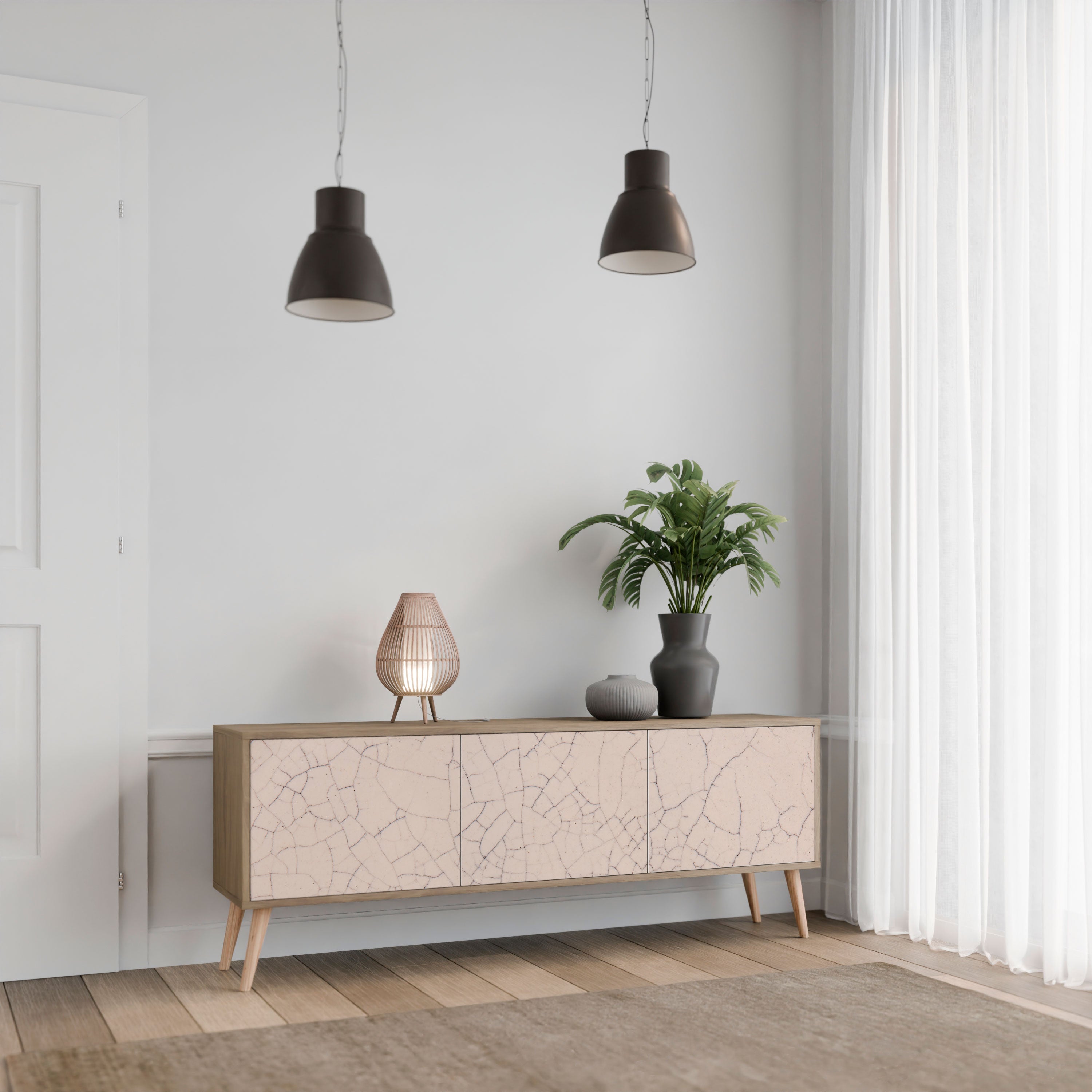 CERAMIC TEXTURE Szafka RTV 3-drzwiowa