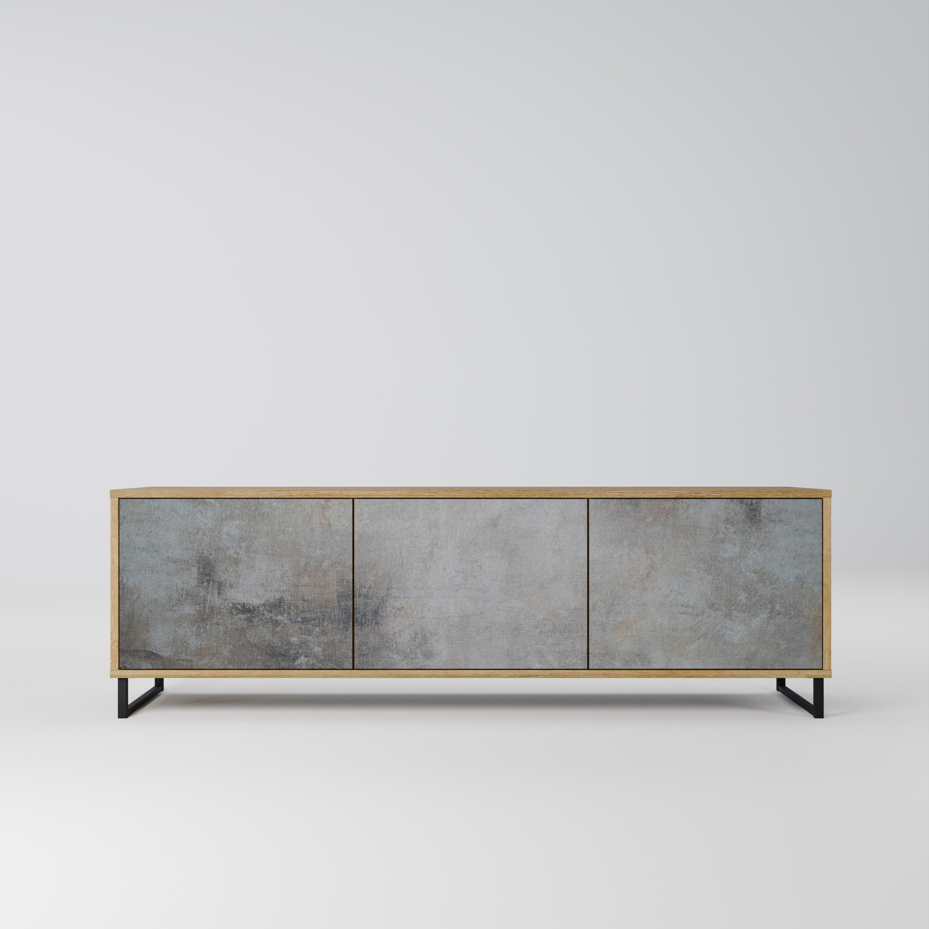 CONCRETE WALL Szafka RTV 3-drzwiowa