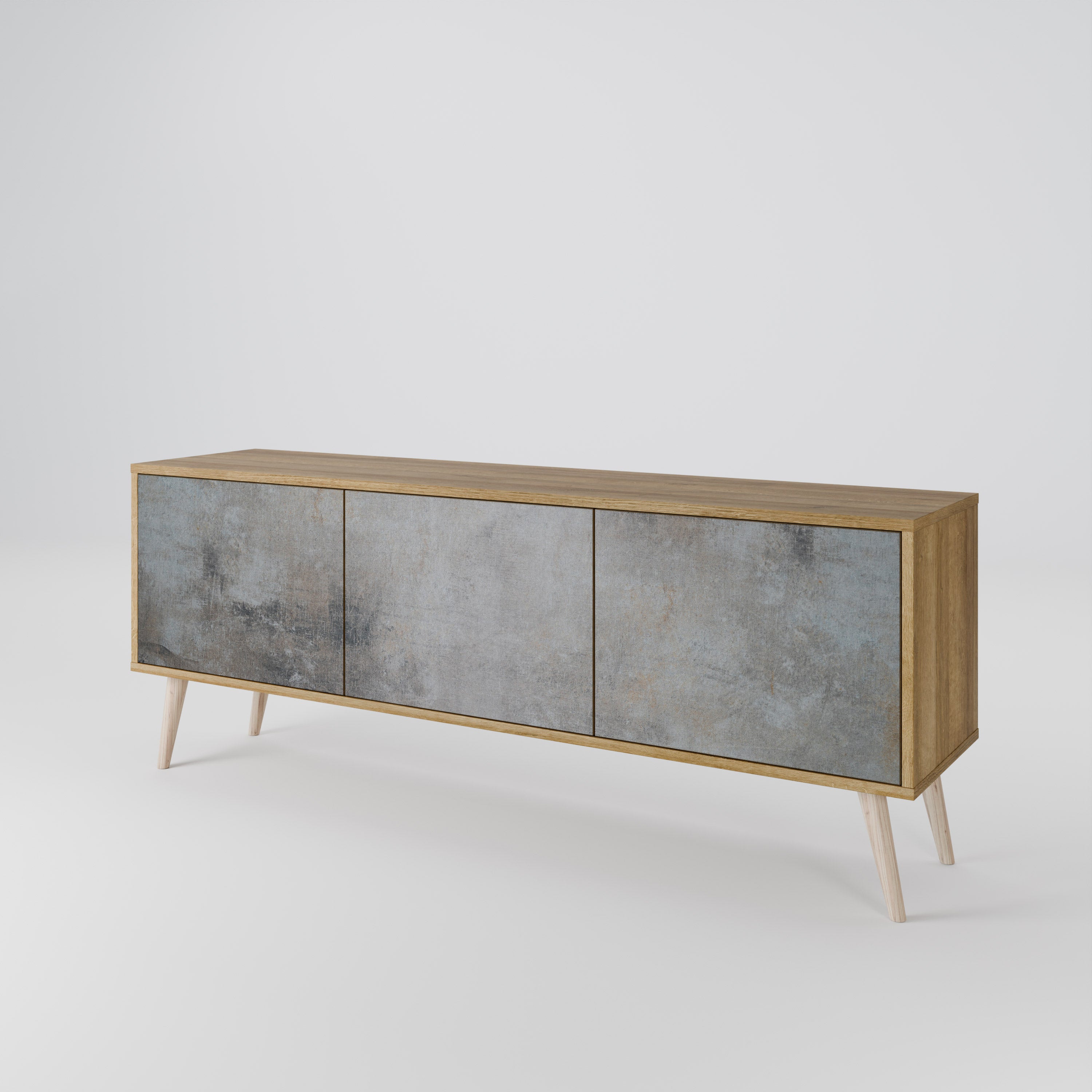 CONCRETE WALL Szafka RTV 3-drzwiowa