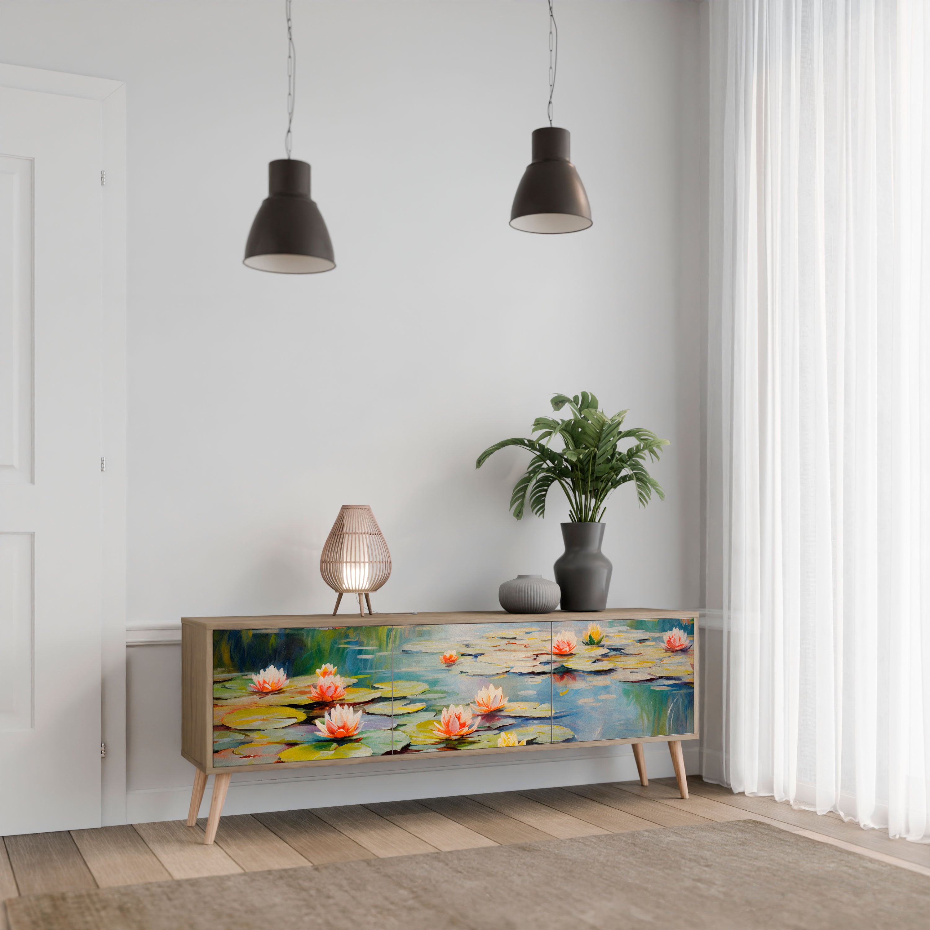 BLOOMING WATERS Szafka RTV 3-drzwiowa