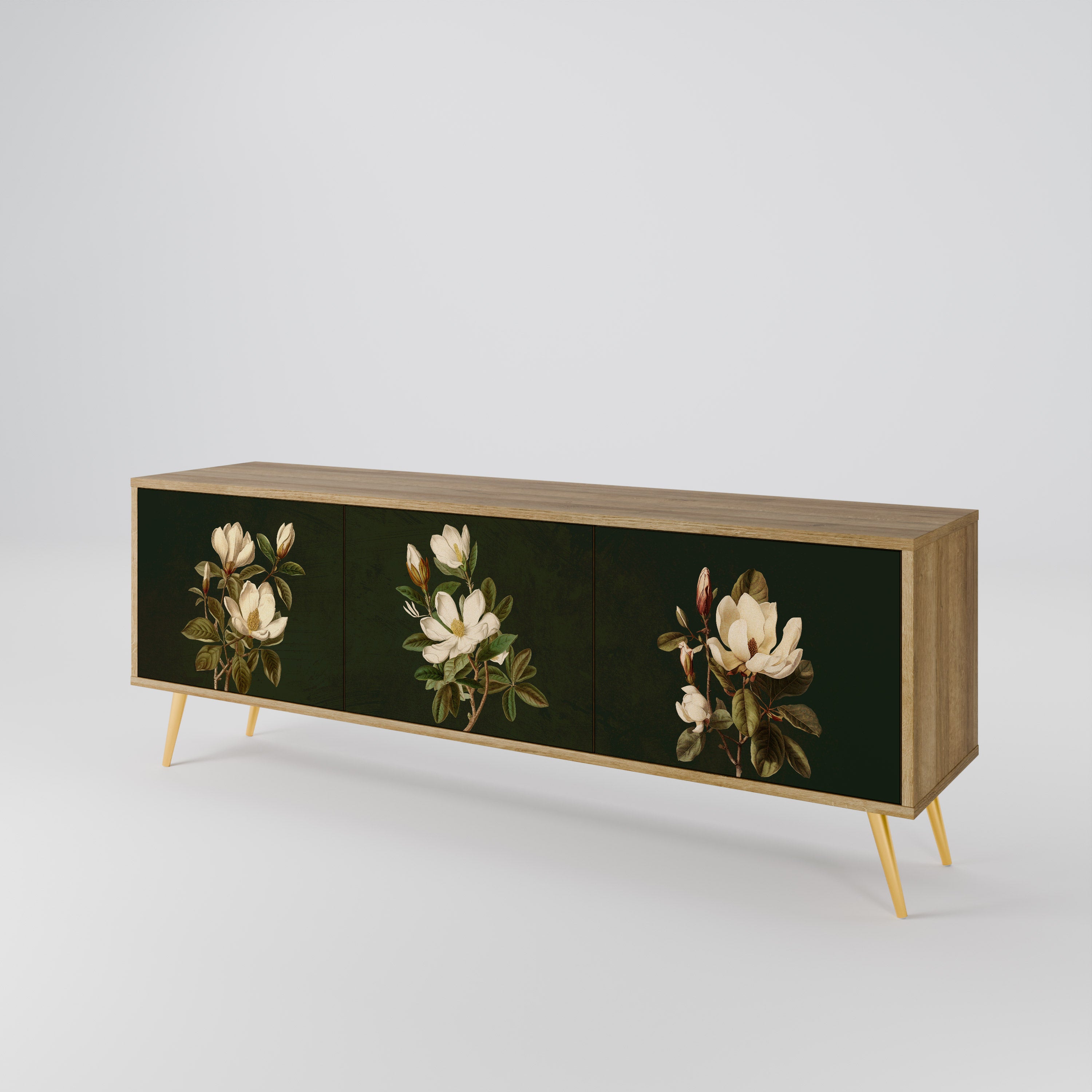 FLORAL NOIR Szafka RTV 3-drzwiowa