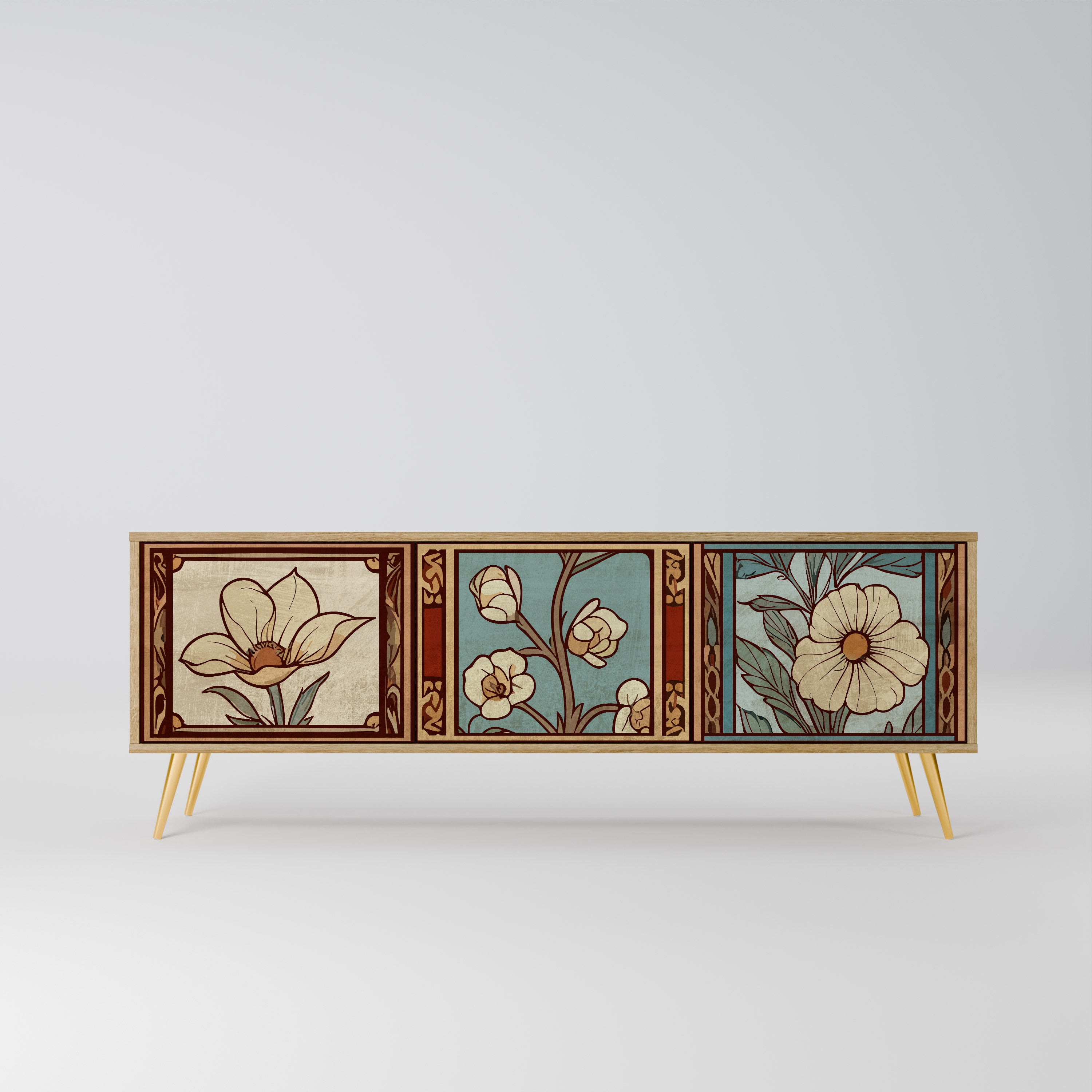 TIMELESS FLORA Szafka RTV 3-drzwiowa