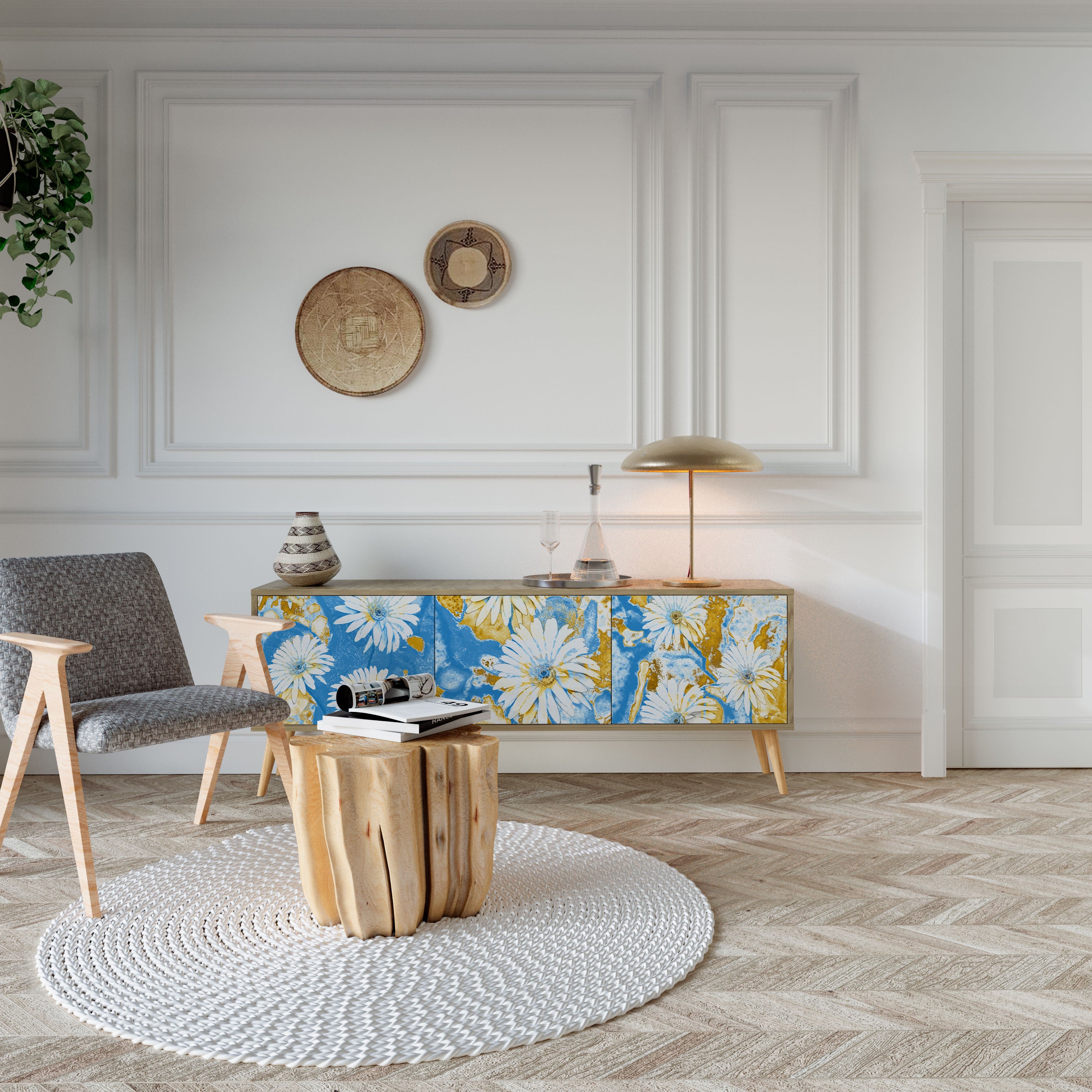 DAISY LUXE Szafka RTV 3-drzwiowa