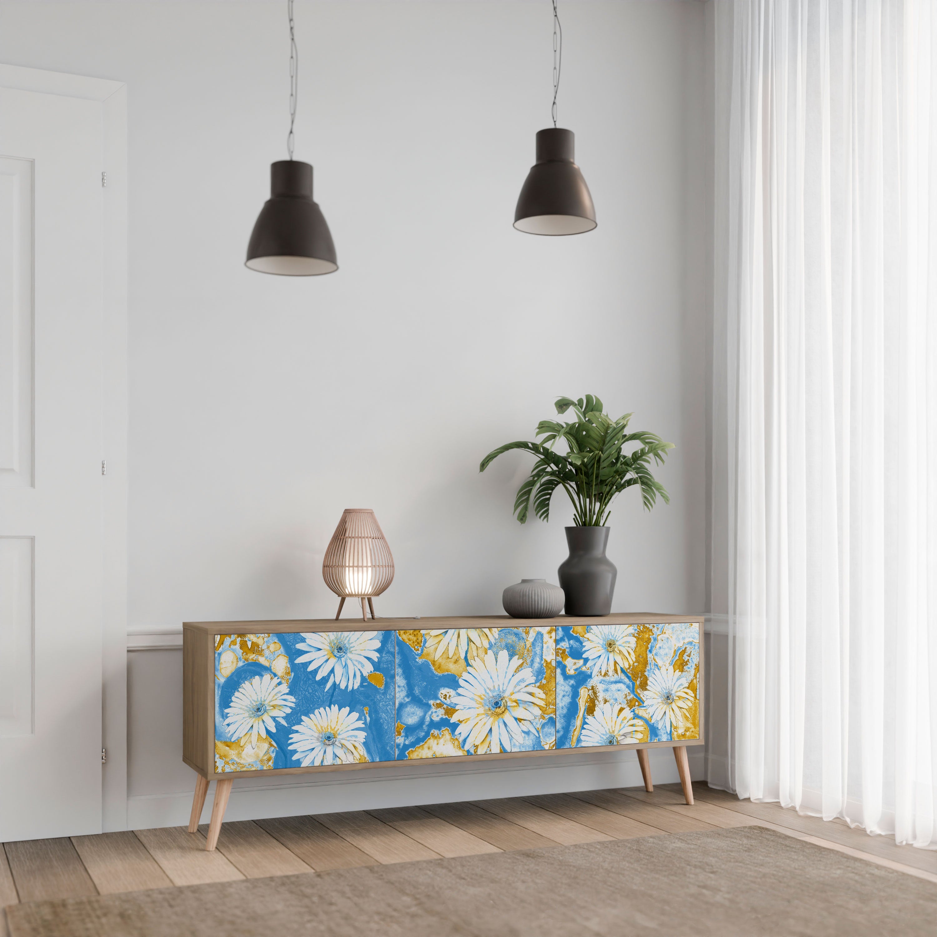 DAISY LUXE Szafka RTV 3-drzwiowa