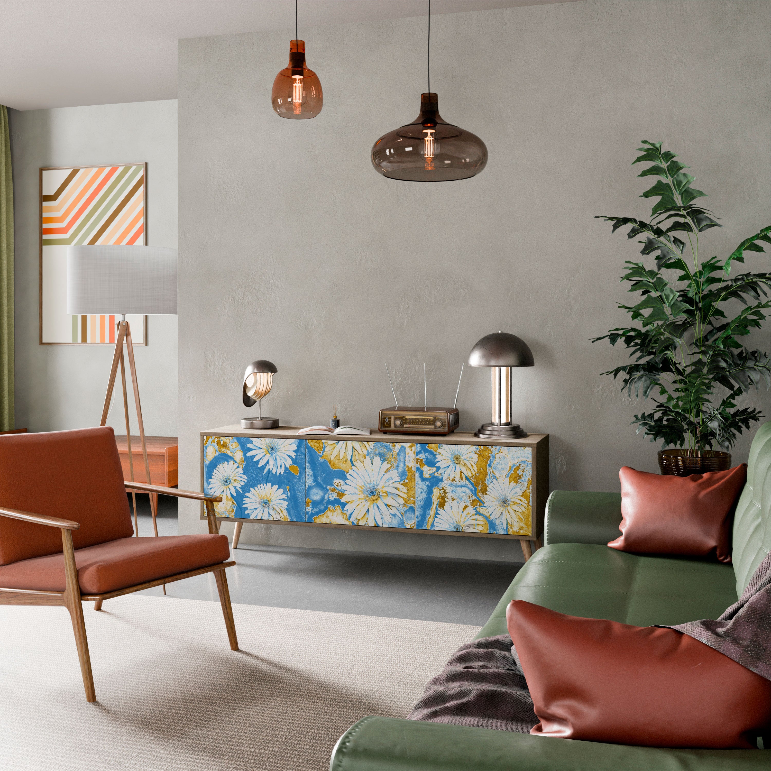 DAISY LUXE Szafka RTV 3-drzwiowa