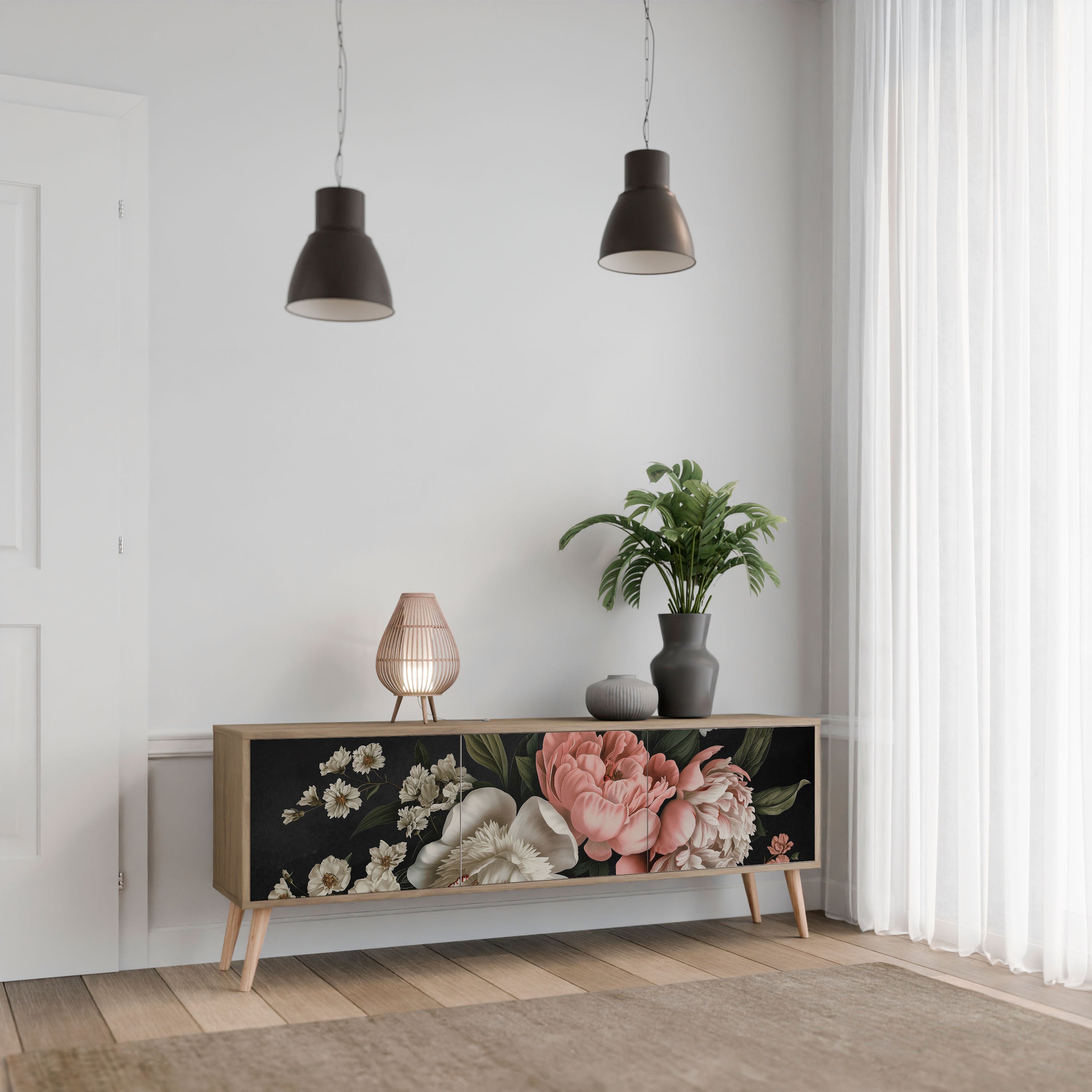 LUSH ELEGANCE Szafka RTV 3-drzwiowa