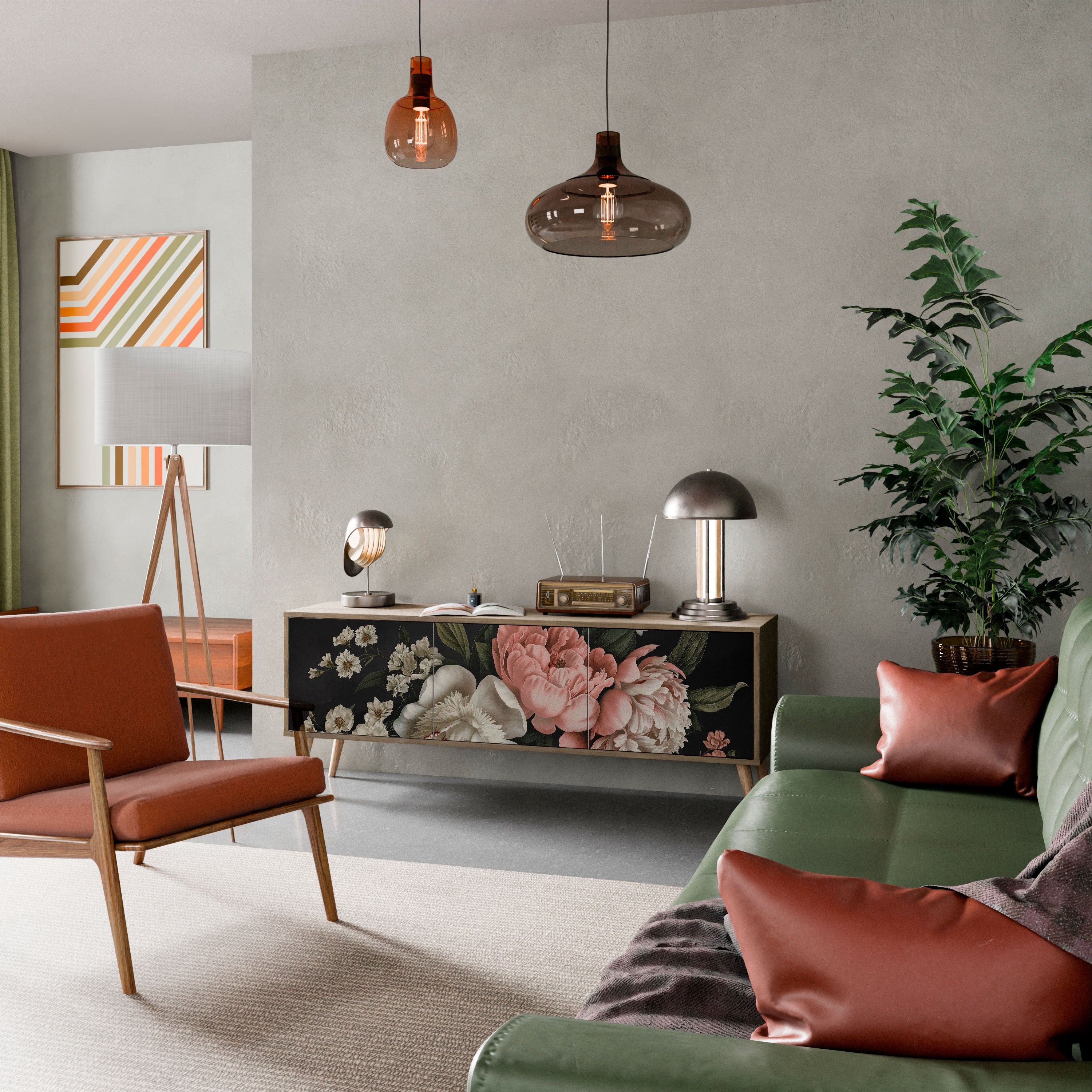 LUSH ELEGANCE Szafka RTV 3-drzwiowa