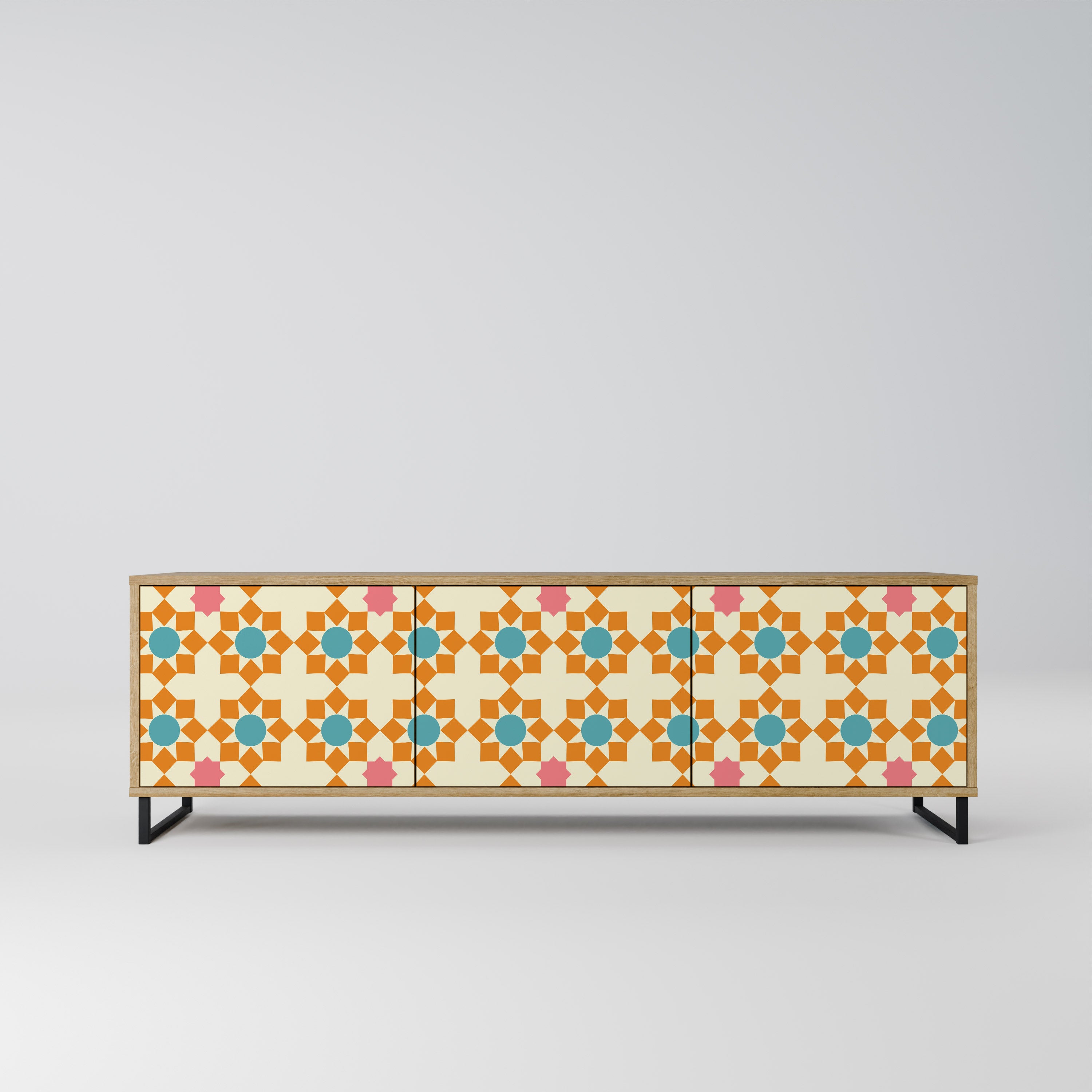 FLORAL DECOR Szafka RTV 3-drzwiowa