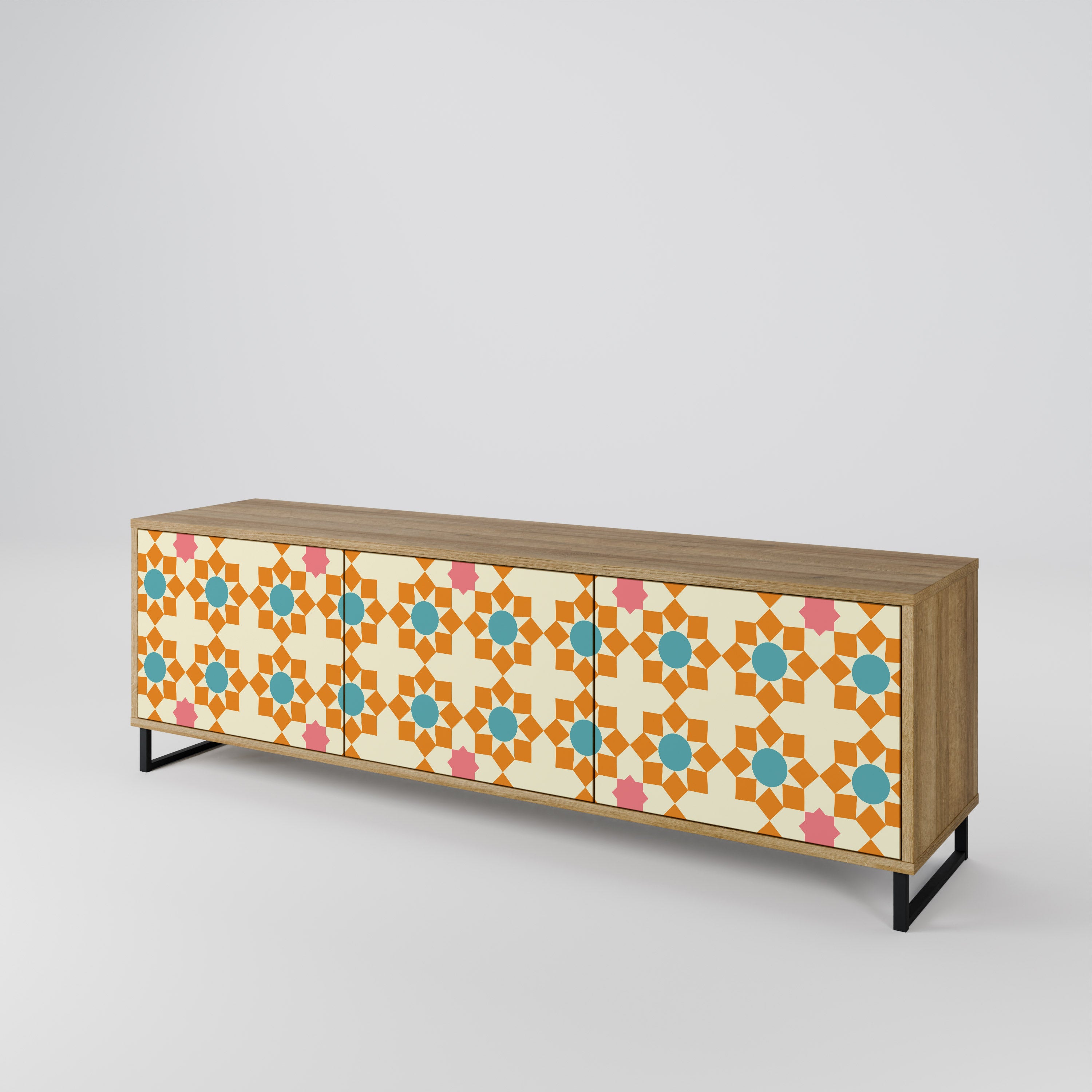 FLORAL DECOR Szafka RTV 3-drzwiowa