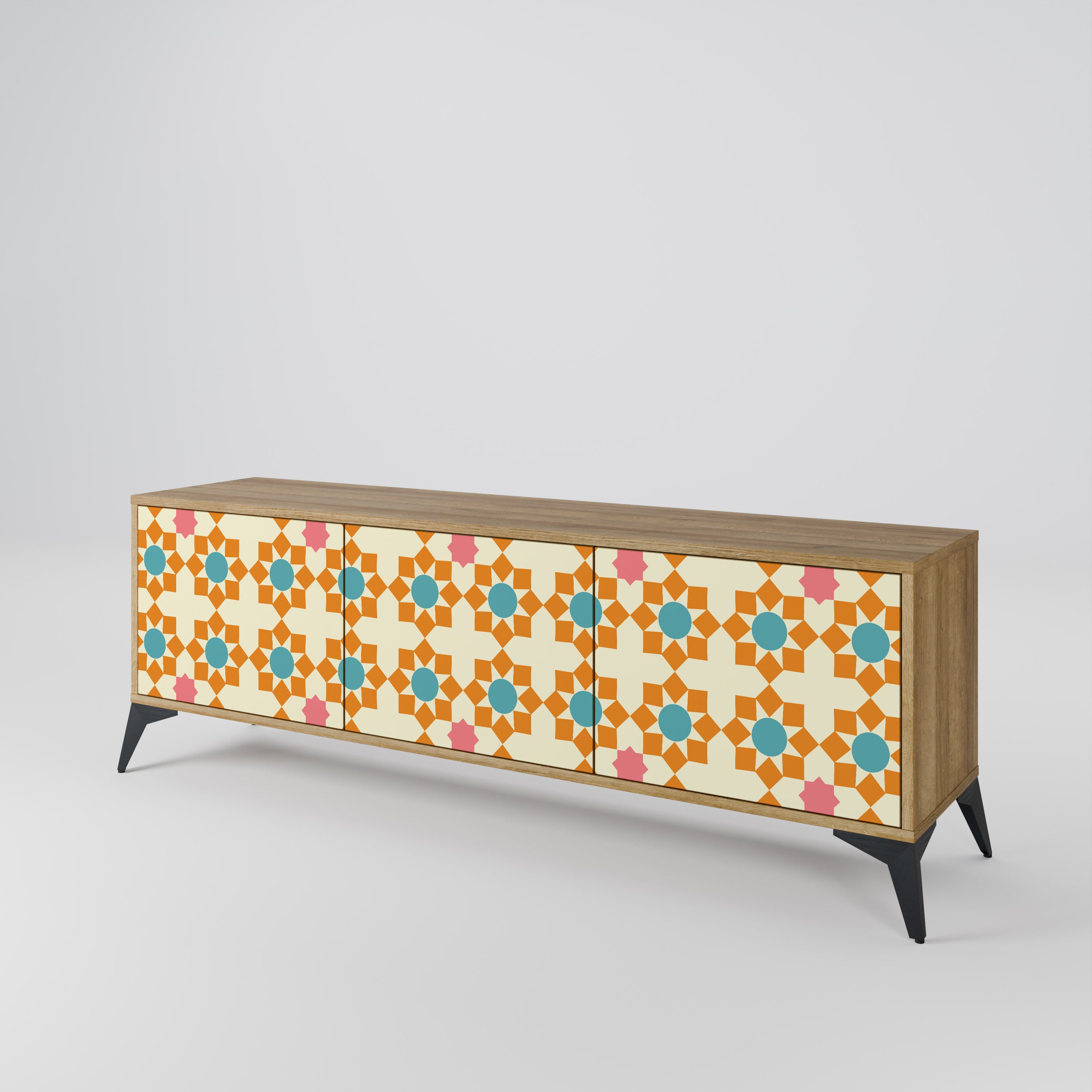 FLORAL DECOR Szafka RTV 3-drzwiowa