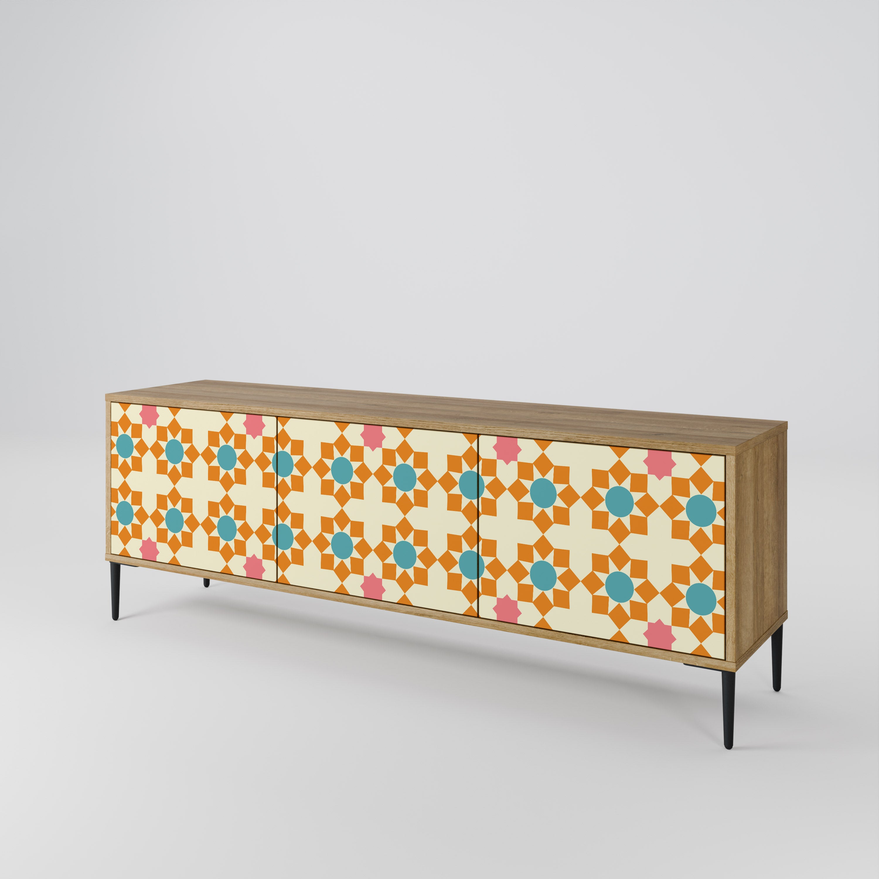 FLORAL DECOR Szafka RTV 3-drzwiowa