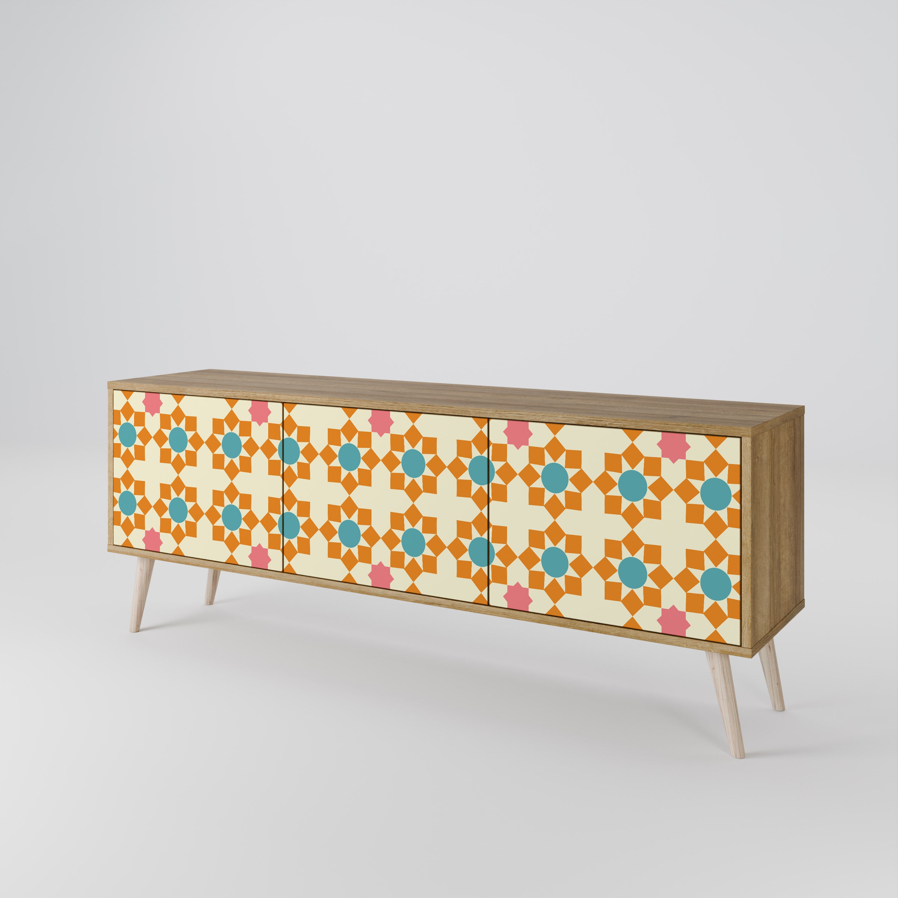 FLORAL DECOR Szafka RTV 3-drzwiowa