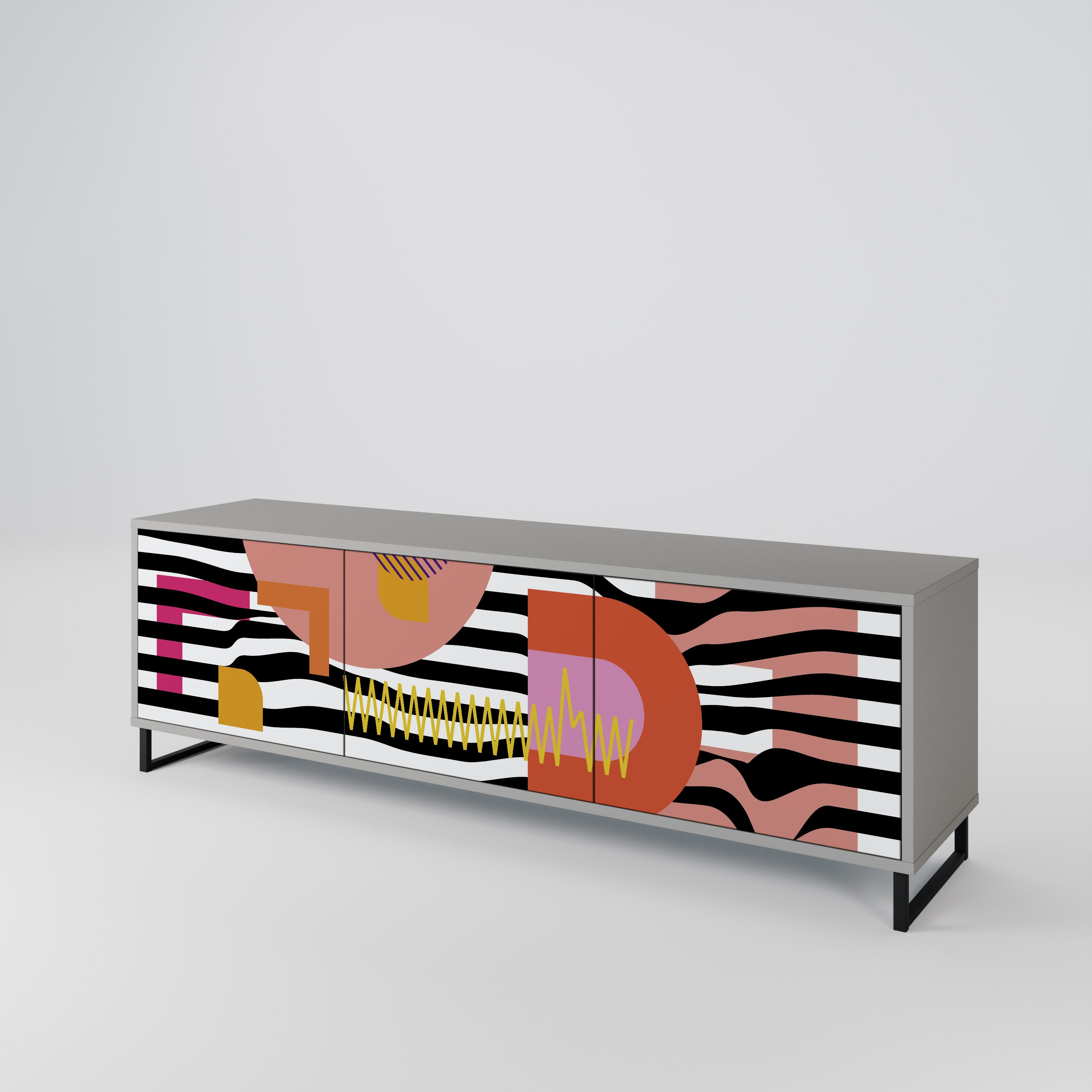 CHROMATIC ABSTRACT Szafka RTV 3-drzwiowa korpus Szary