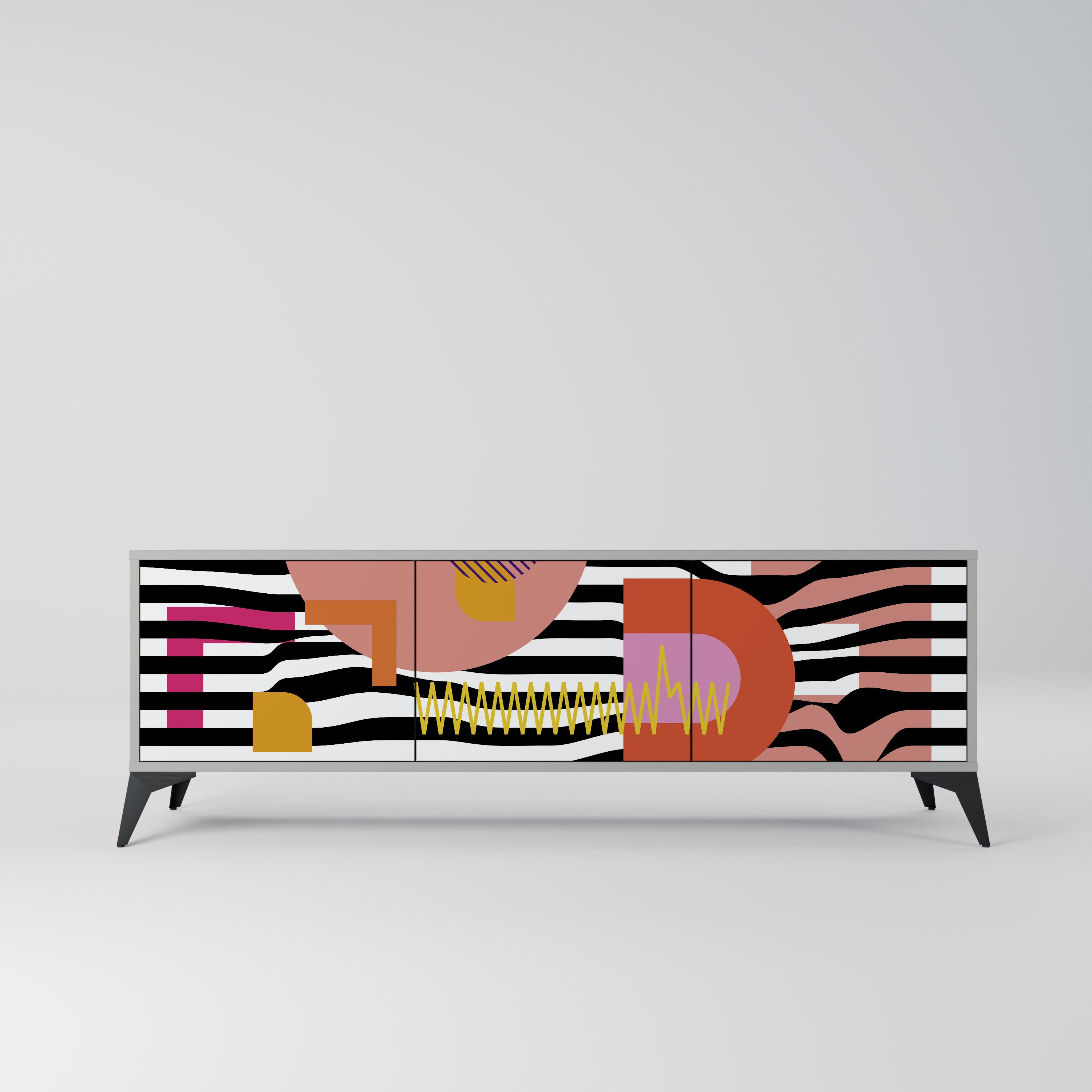 CHROMATIC ABSTRACT Szafka RTV 3-drzwiowa korpus Szary