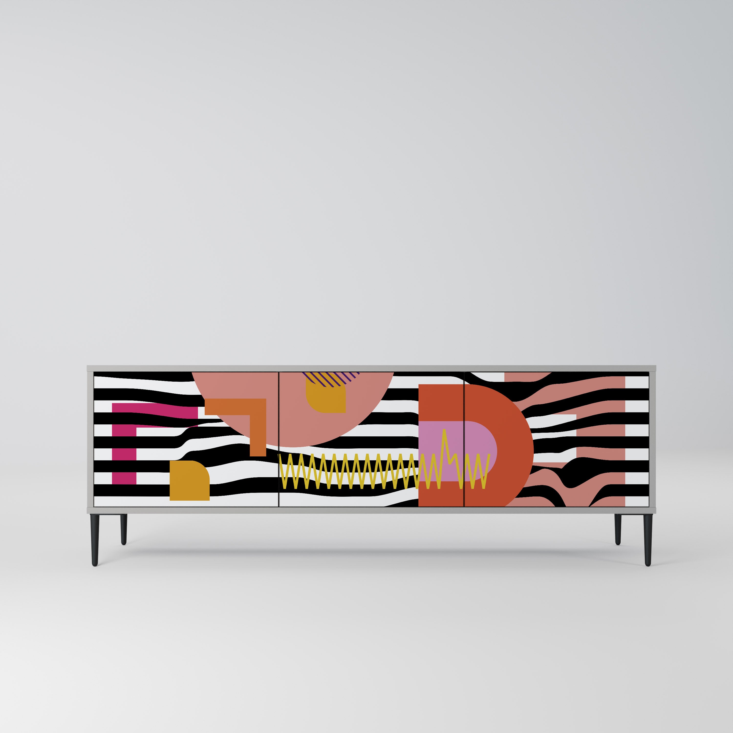 CHROMATIC ABSTRACT Szafka RTV 3-drzwiowa korpus Szary