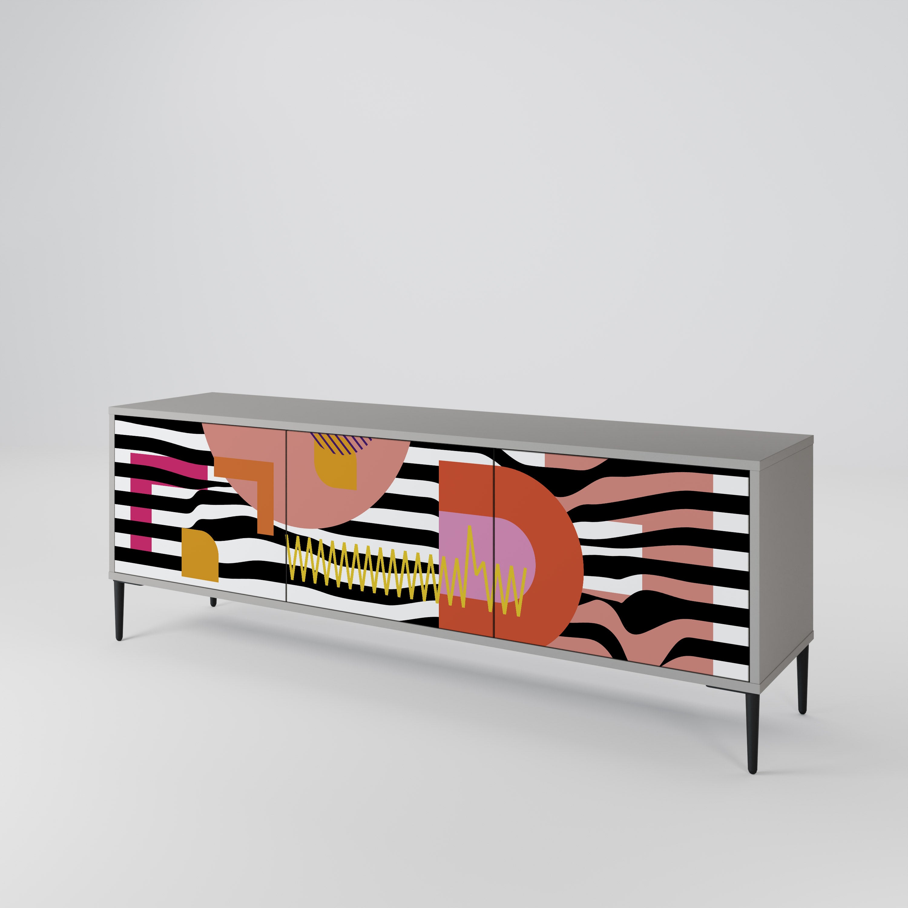 CHROMATIC ABSTRACT Szafka RTV 3-drzwiowa korpus Szary