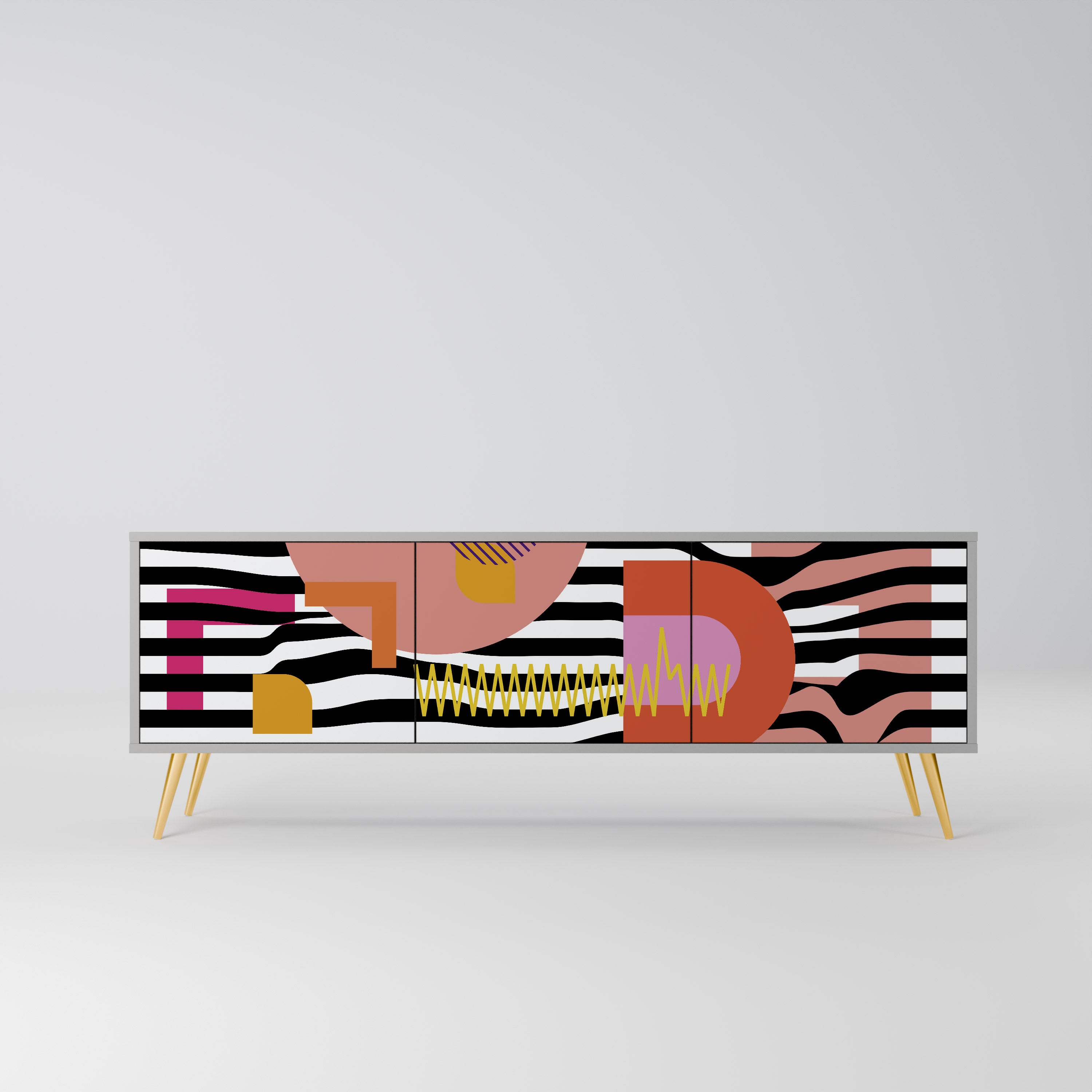 CHROMATIC ABSTRACT Szafka RTV 3-drzwiowa korpus Szary