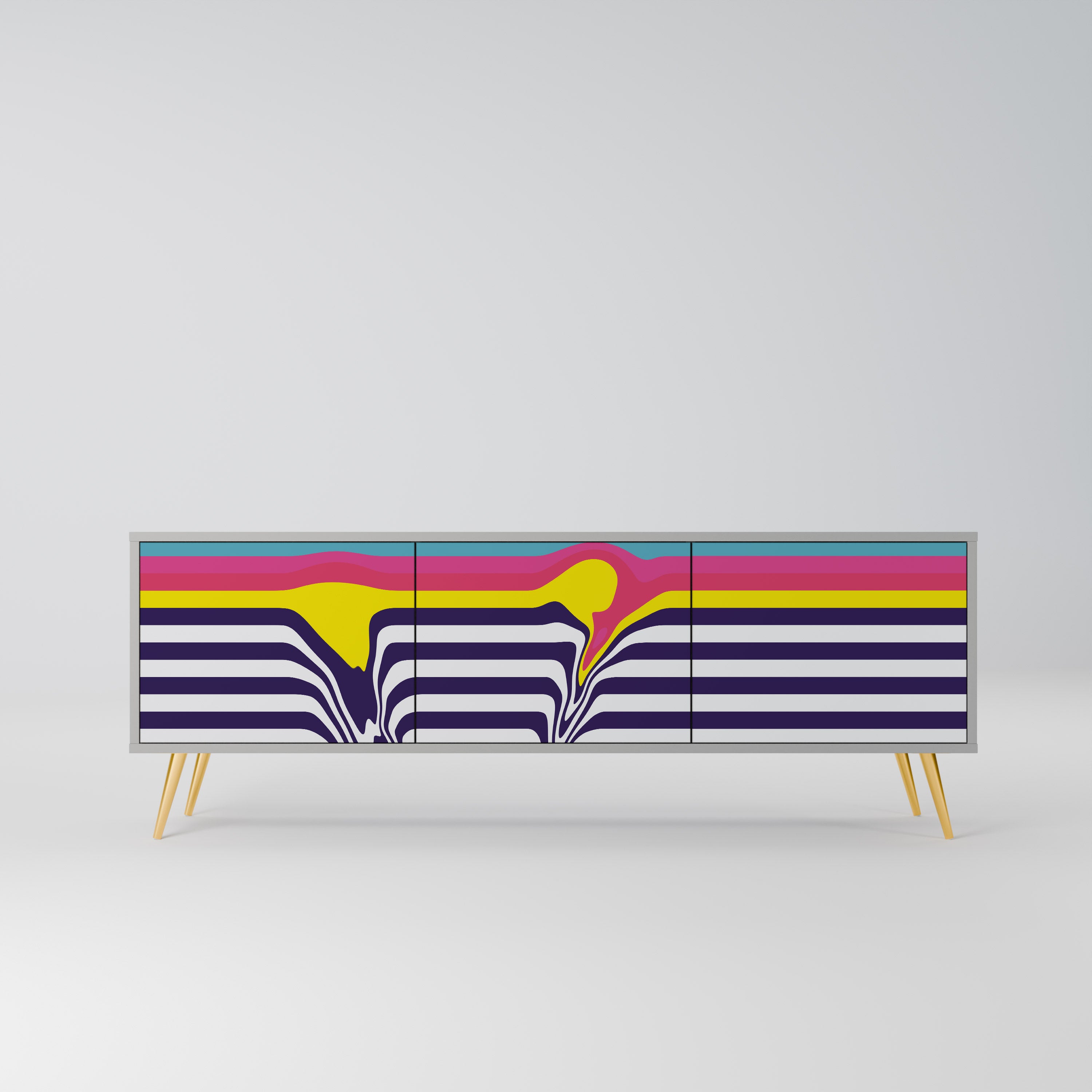 COLORFUL DIVERSION Szafka RTV 3-drzwiowa korpus Szary