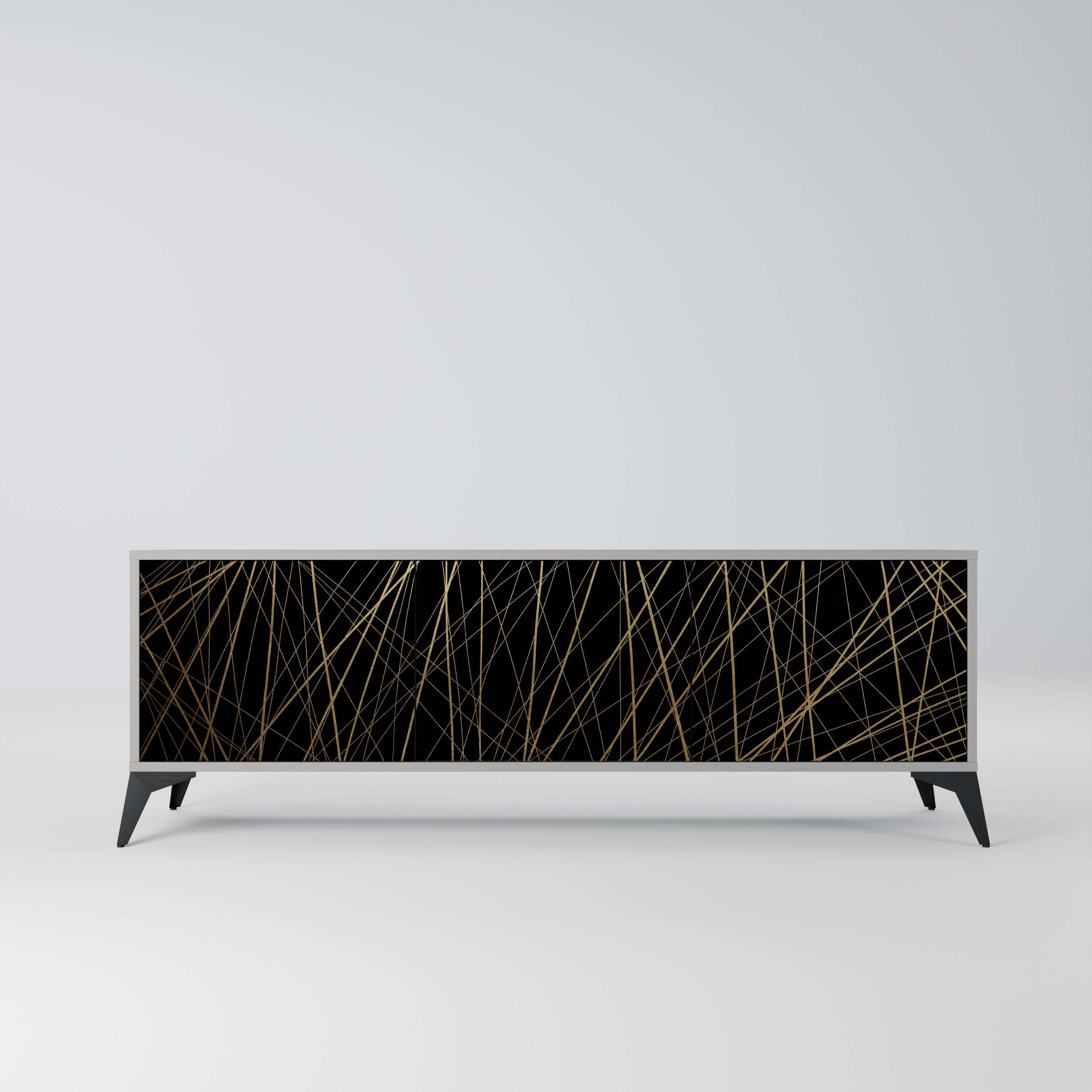 BRIGHT MESH Szafka RTV 3-drzwiowa korpus Szary