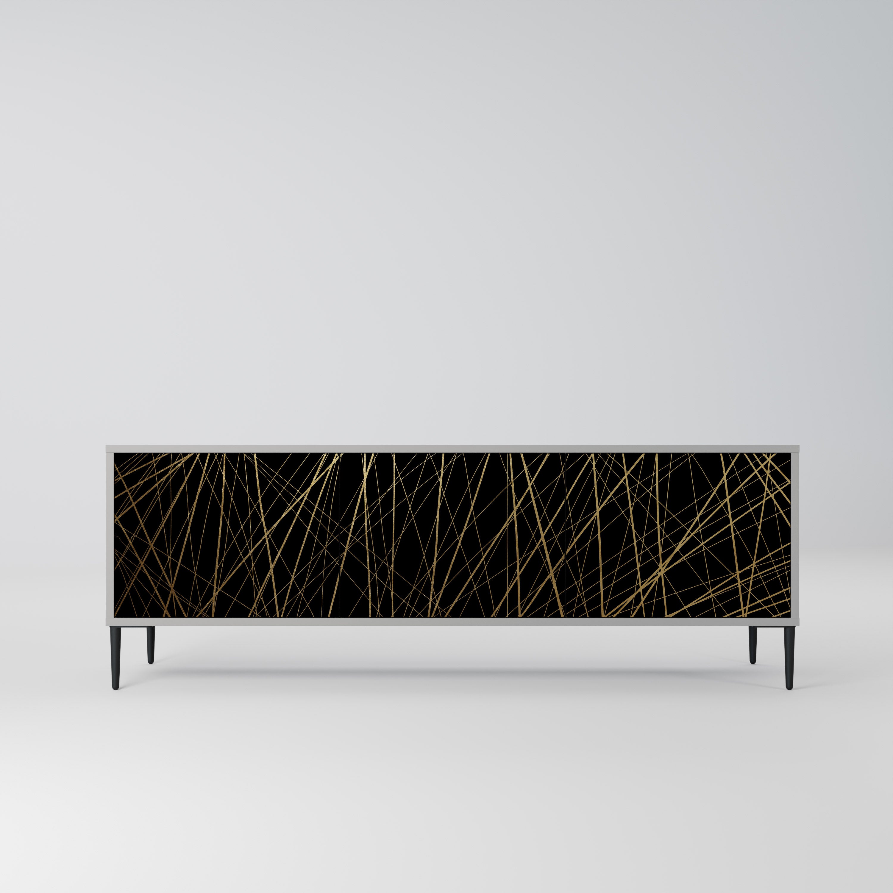 BRIGHT MESH Szafka RTV 3-drzwiowa korpus Szary