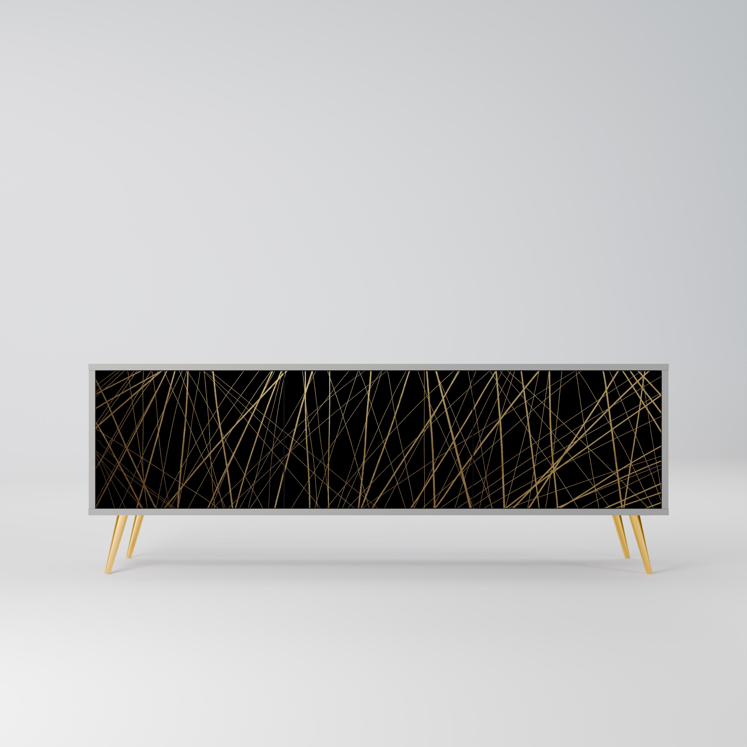 BRIGHT MESH Szafka RTV 3-drzwiowa korpus Szary