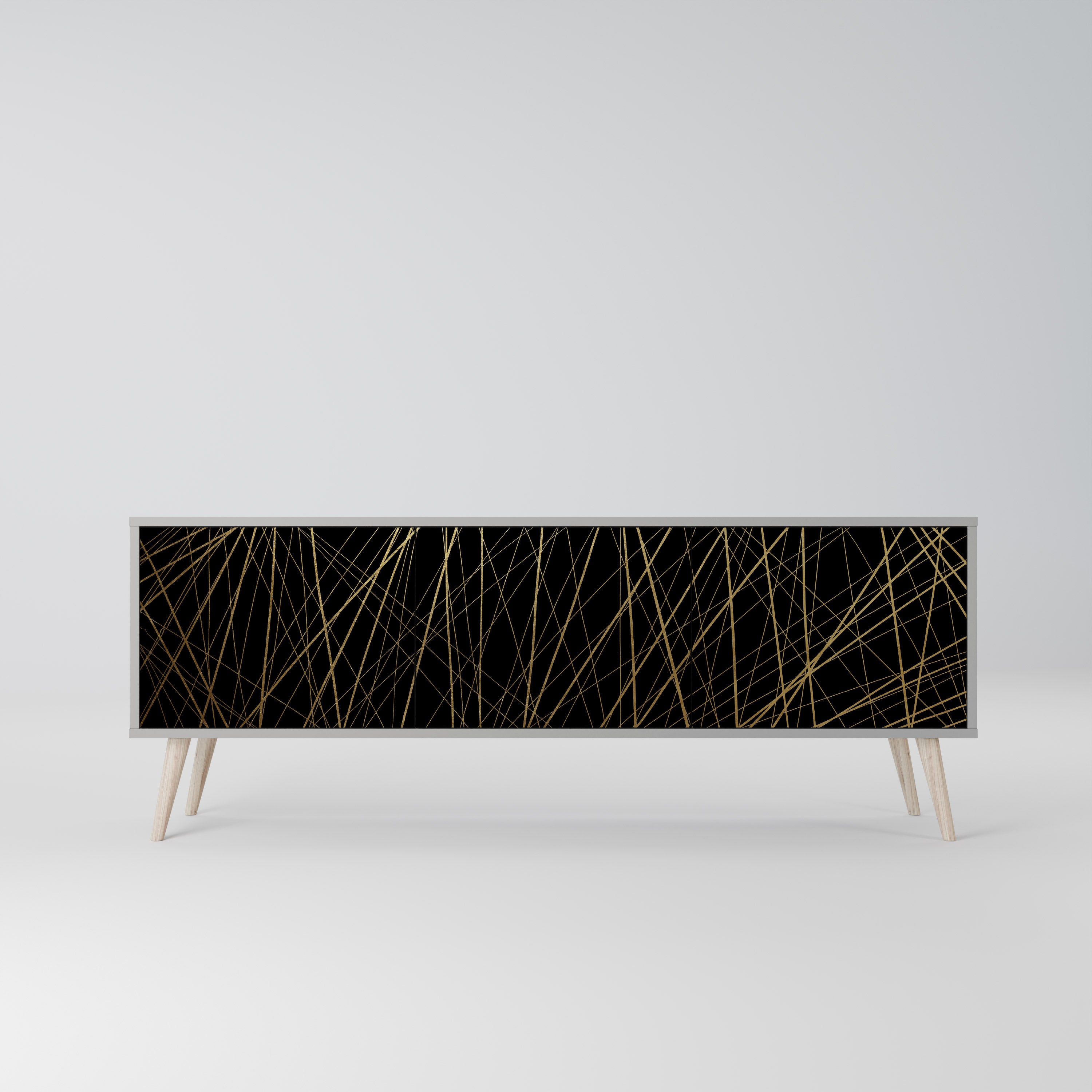 BRIGHT MESH Szafka RTV 3-drzwiowa korpus Szary