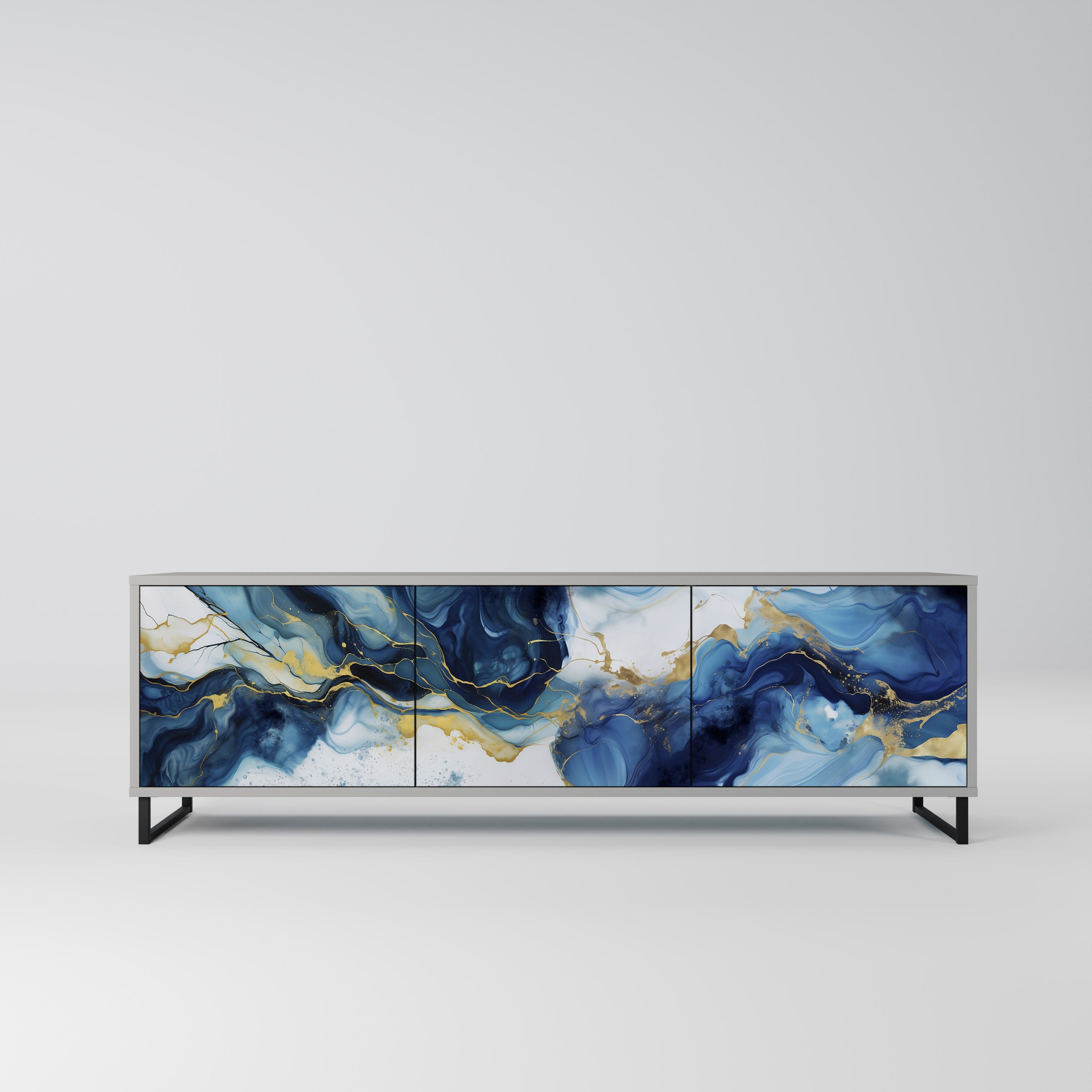 INKY MARBLE Szafka RTV 3-drzwiowa korpus Szary