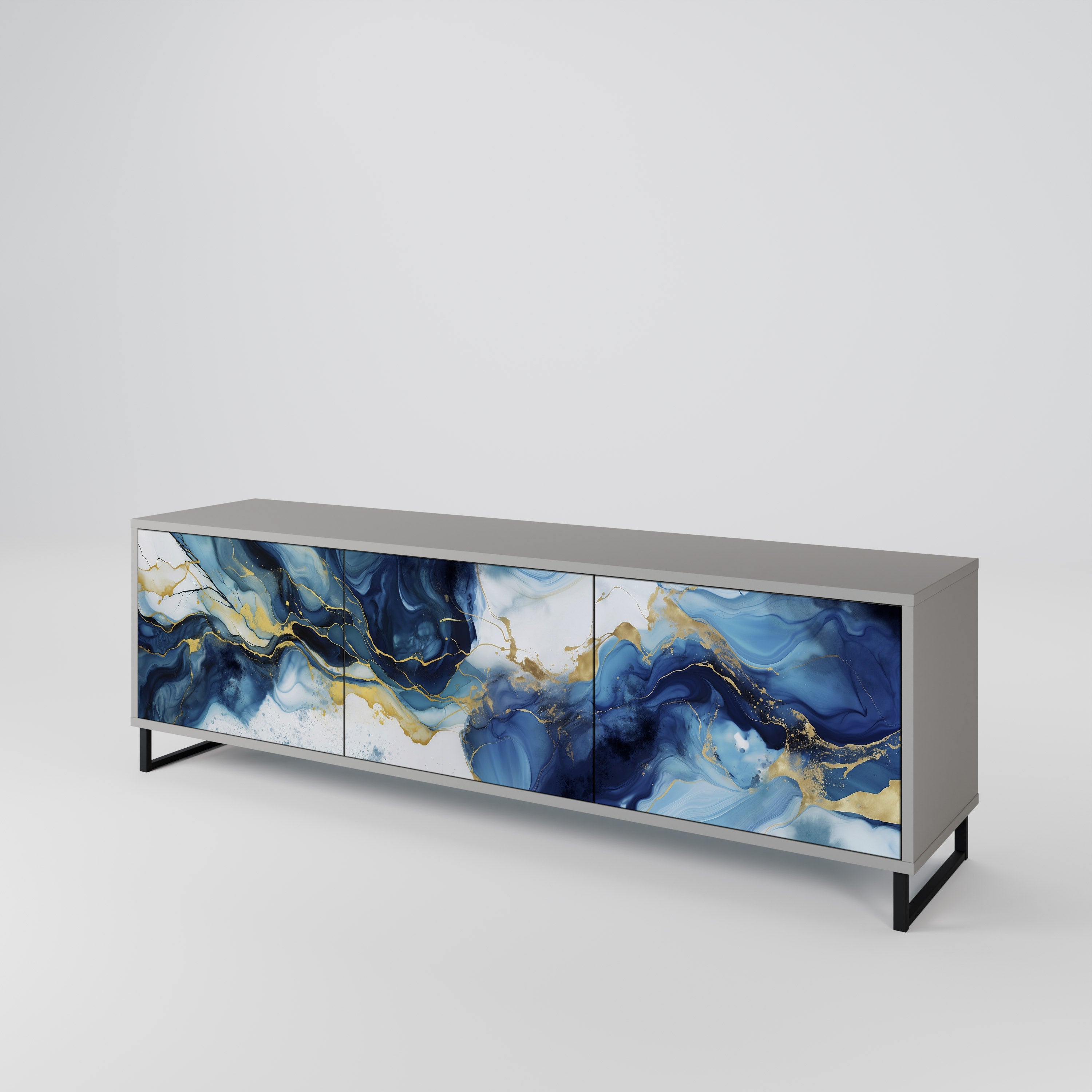 INKY MARBLE Szafka RTV 3-drzwiowa korpus Szary