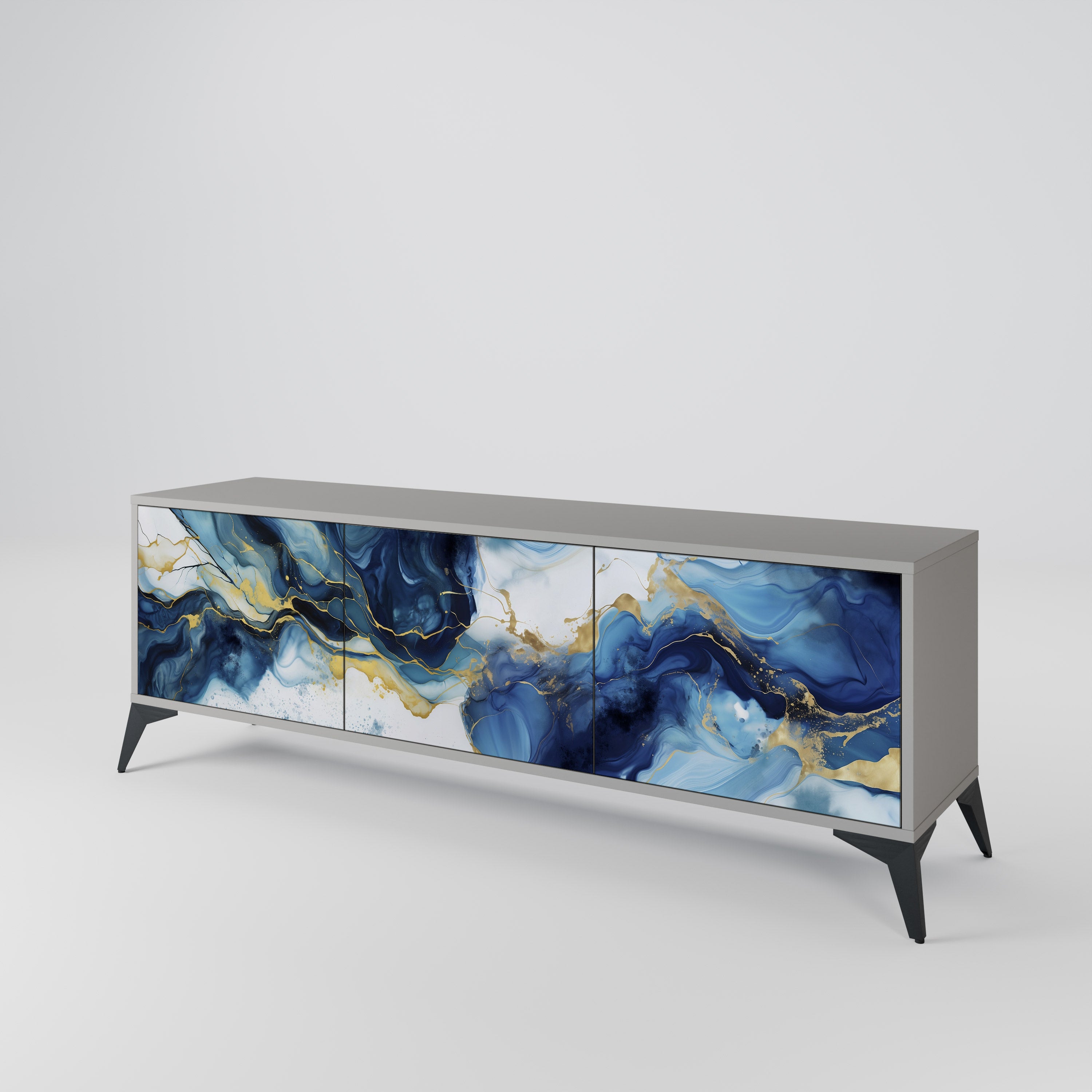 INKY MARBLE Szafka RTV 3-drzwiowa korpus Szary