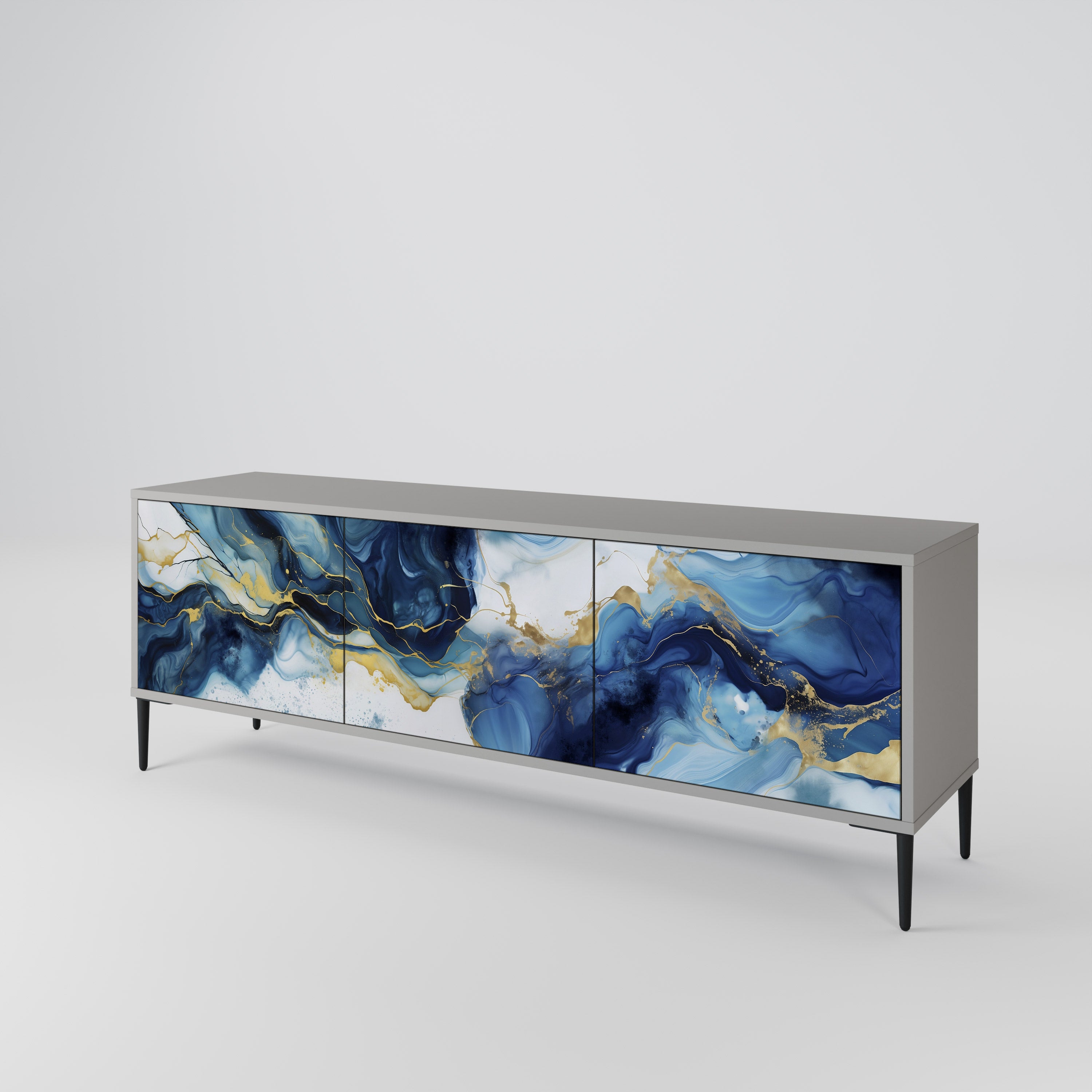 INKY MARBLE Szafka RTV 3-drzwiowa korpus Szary