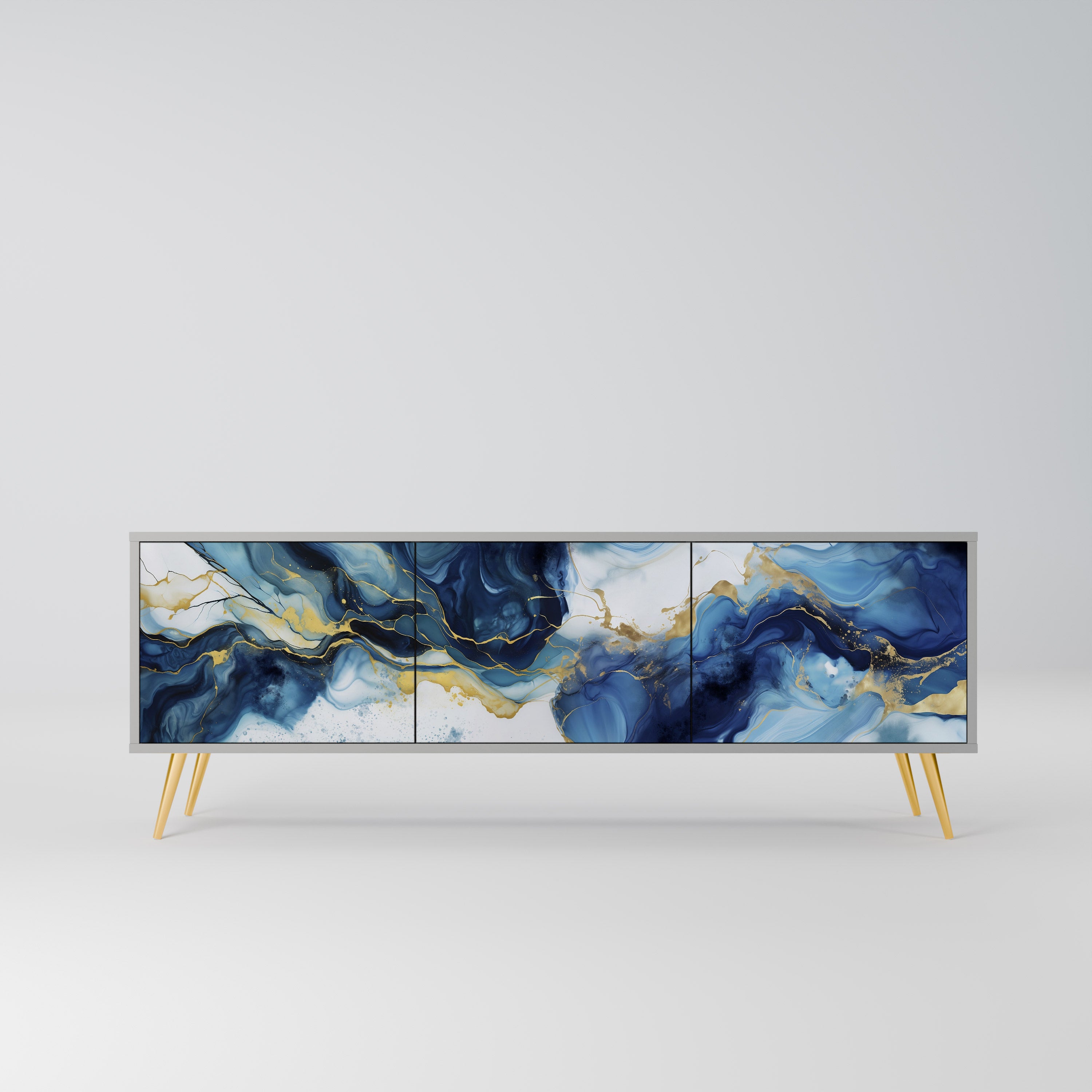 INKY MARBLE Szafka RTV 3-drzwiowa korpus Szary